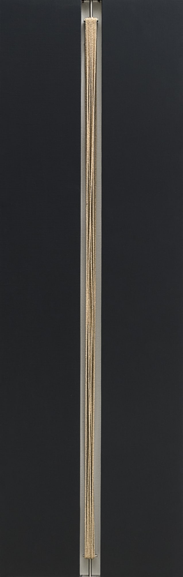 Paolo Cotani Torsioni 2006 Rope and acrylic on framed board 142 × 45 × 4 cm