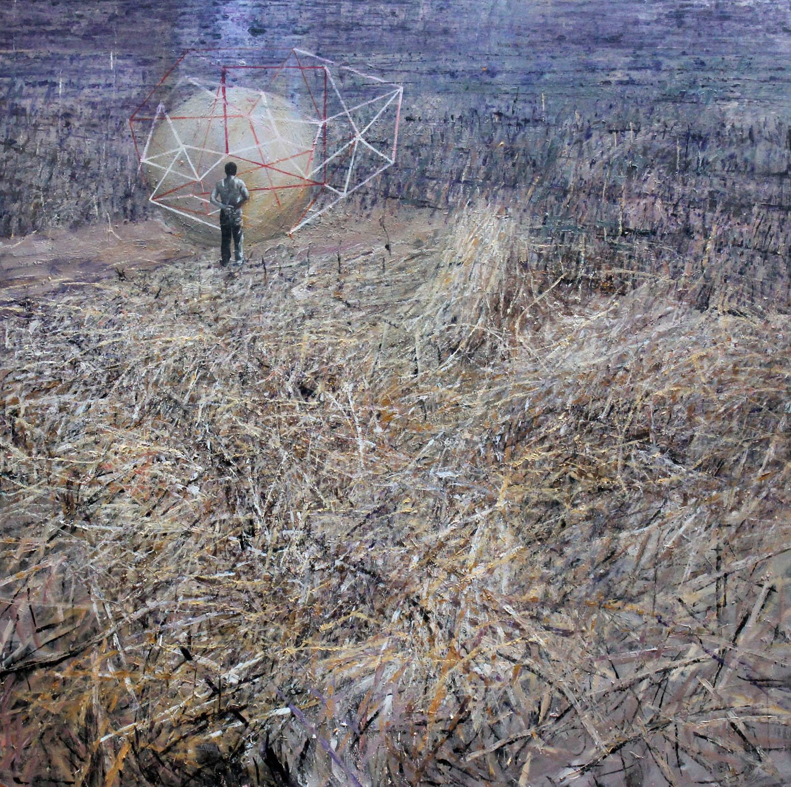 S.Dwi Stya Acong Farmer 2016 Oil on canvas 180 x 180 cm