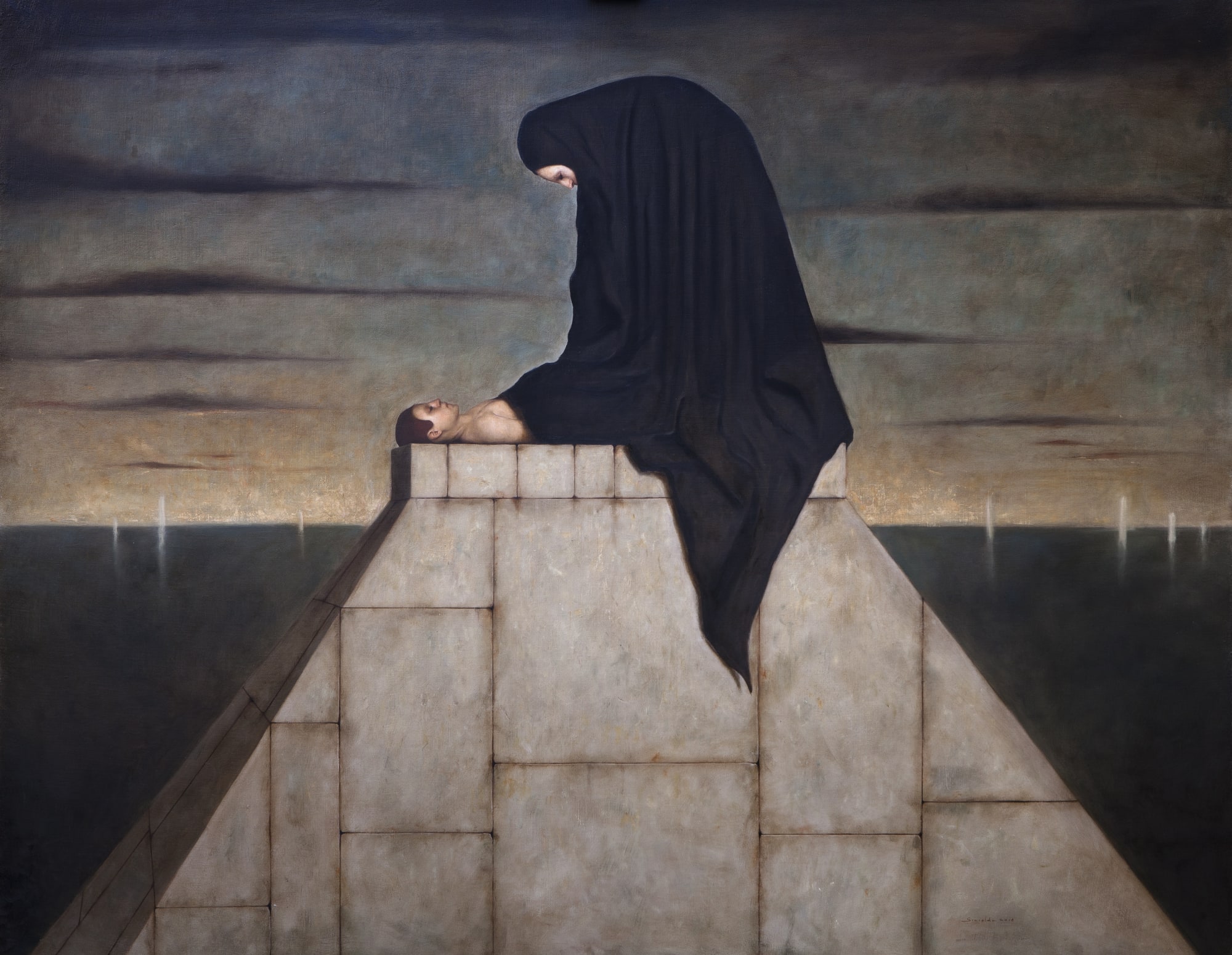 Alessandro Sicioldr Il Crepuscolo (Sold) Oil on canvas 135 x 170 cm
