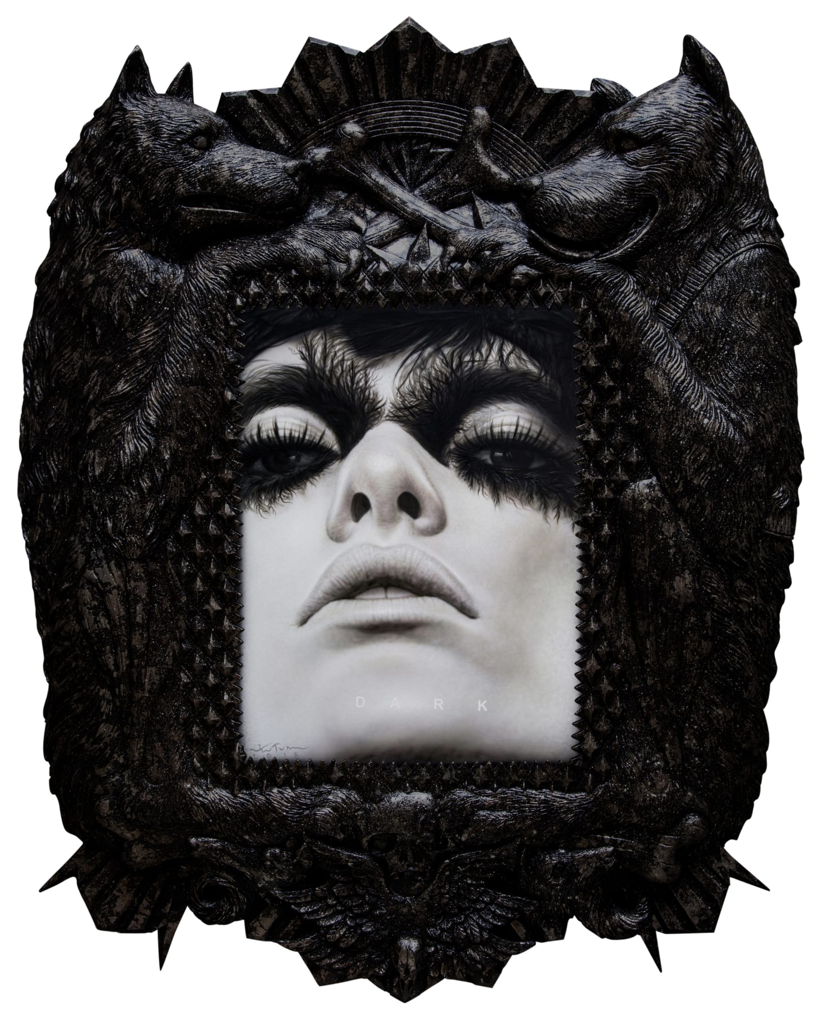 Ronald Ventura Territorial Crossing 12 2018 Oil on canvas, fiberglass/resin frame 89 x 71 x 5 cm