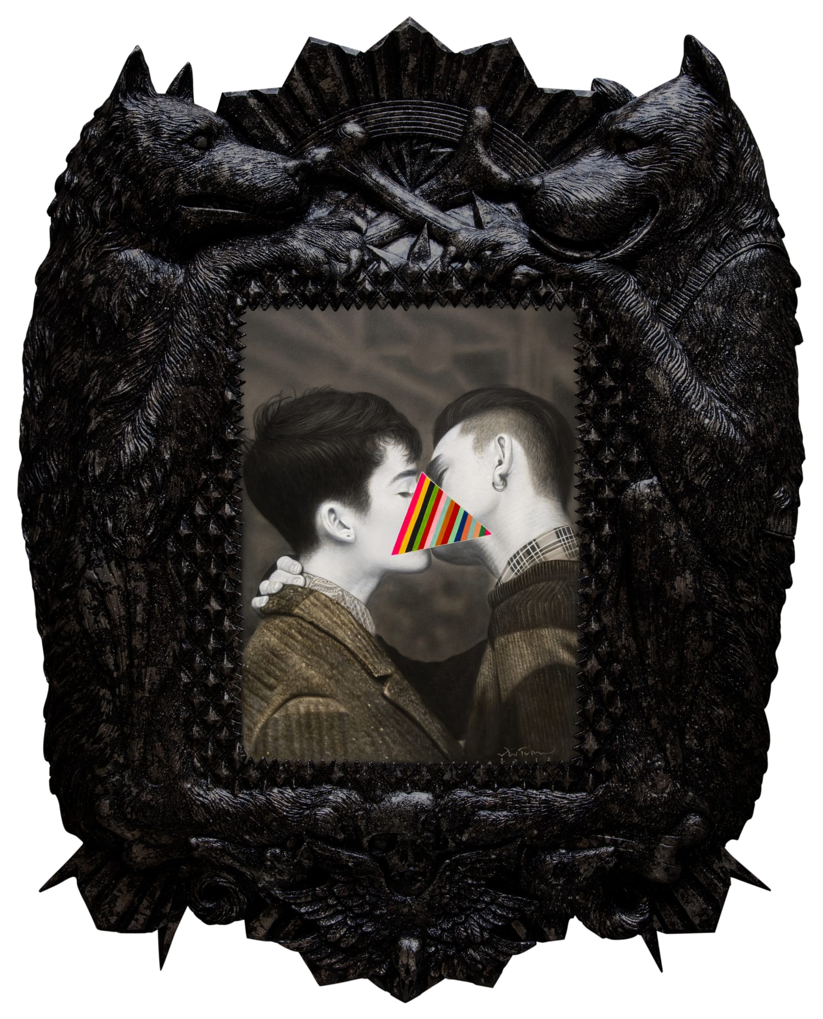 Ronald Ventura Territorial Crossing 7 2018 Oil on canvas, fiberglass/resin frame 89 x 71 x 5 cm