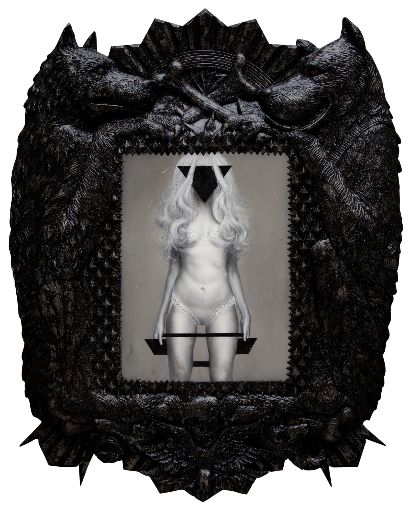 Ronald Ventura Territorial Crossing 9 2018 Oil on canvas, fiberglass/resin frame 89 x 71 x 5 cm