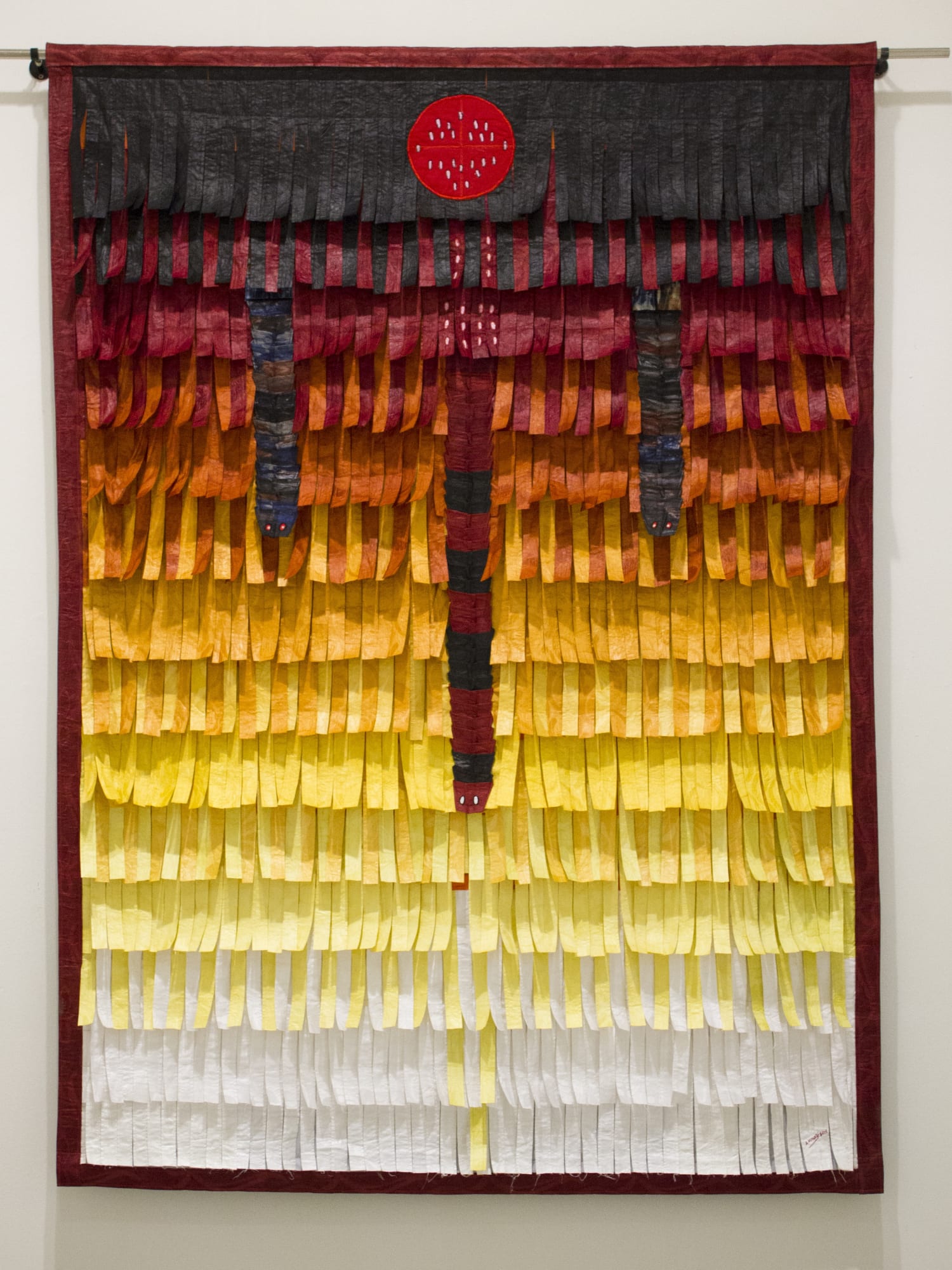 Abdoulaye Konaté Composition 3 Reptiles 2015 Textile 233 x 167 cm