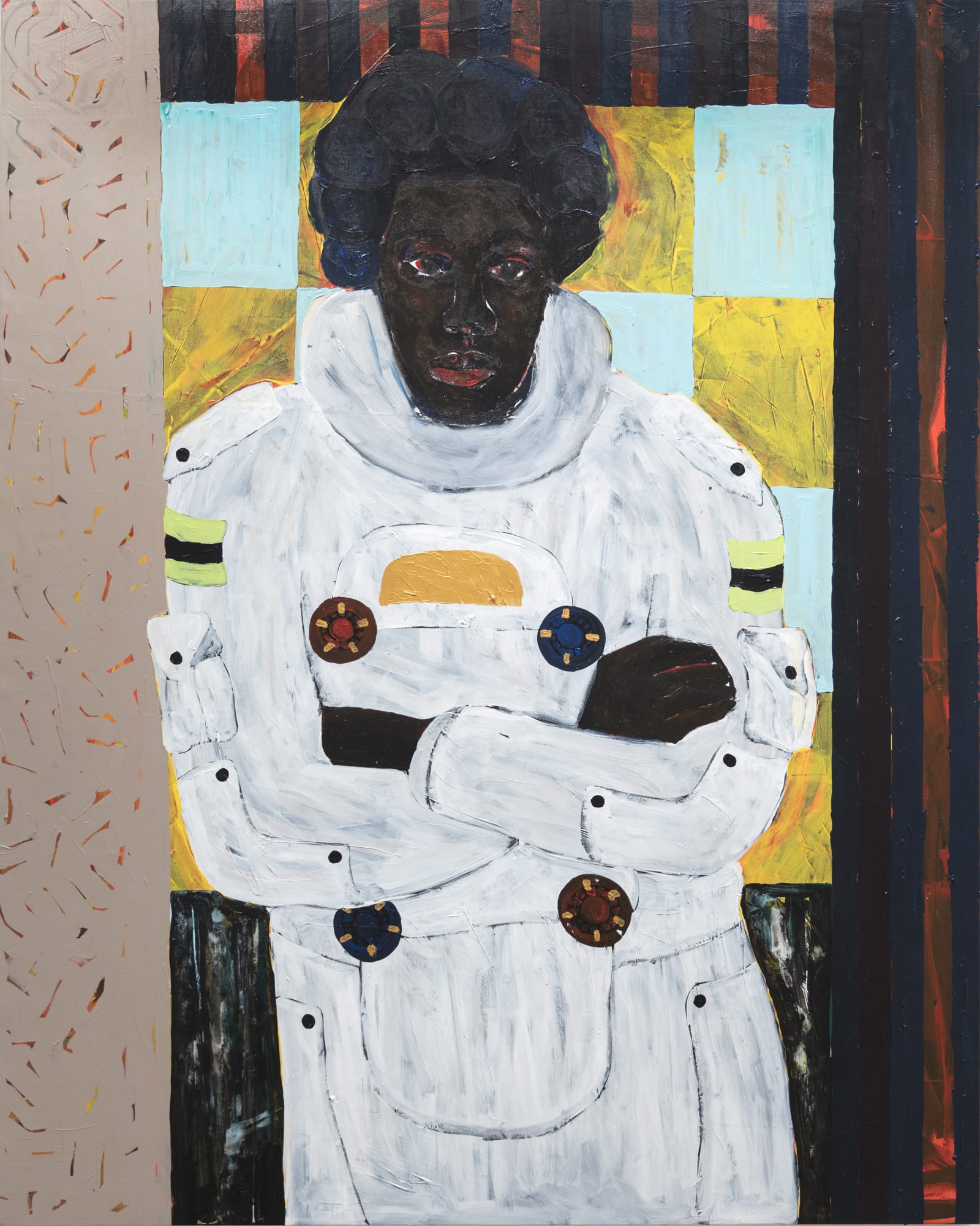 Godwin Champs Namuyimba Bahati 2023 Acrylic on canvas 175 × 140 × 3 cm