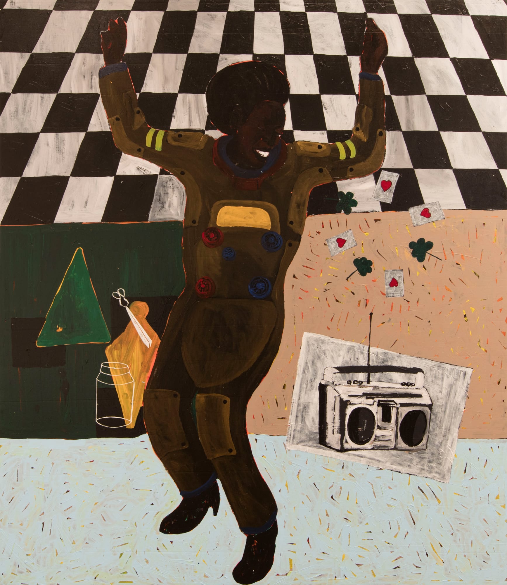 Godwin Champs Namuyimba Sanctuary 2023 Acrylic on canvas 230 × 200 cm