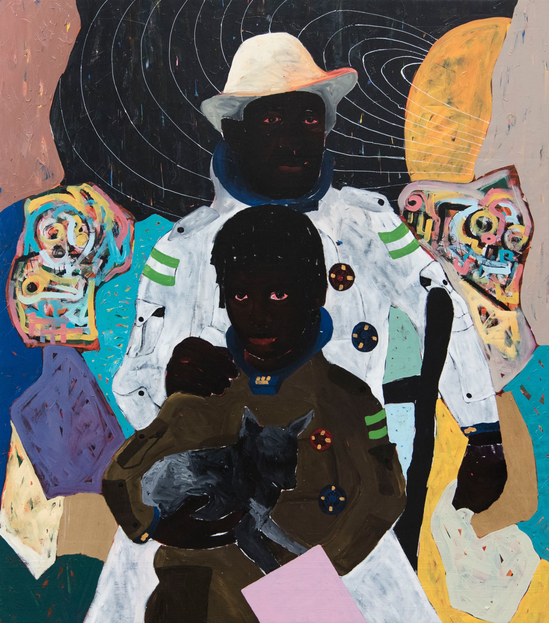 Godwin Champs Namuyimba Untitled 2023 Acrylic on canvas 230 × 200 cm