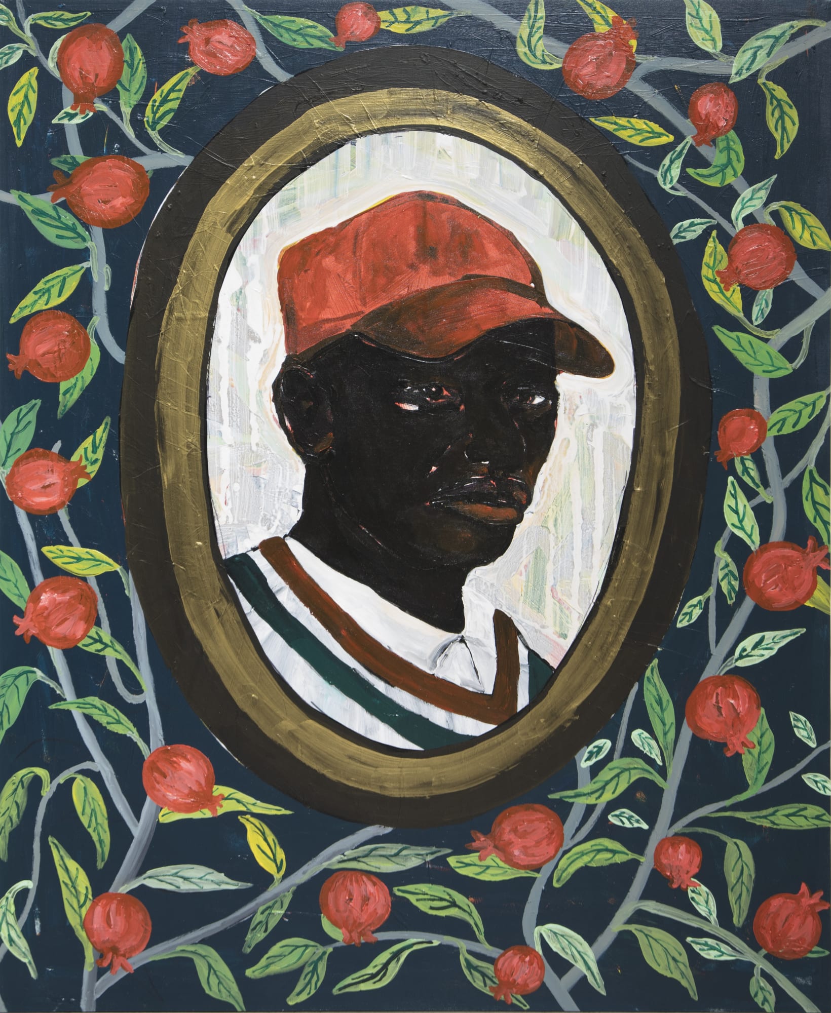 Godwin Champs Namuyimba Beholding 2023 Acrylic on canvas 137 × 108 × 3 cm