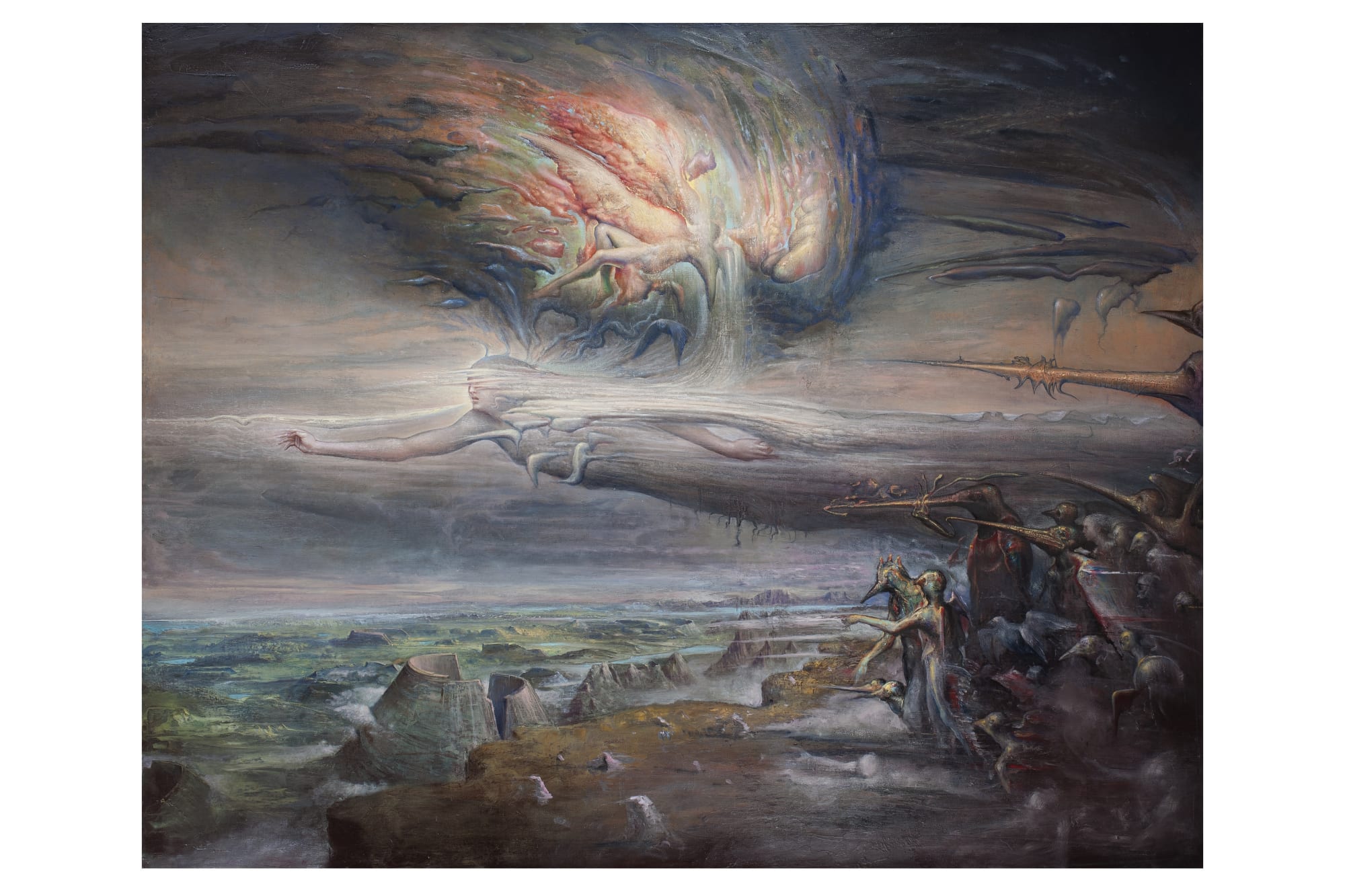 Agostino Arrivabene Eaexit 2016 Oil on linen 250 × 200 × 3 cm
