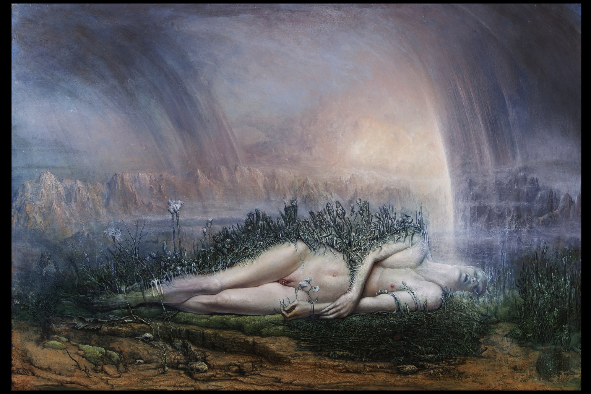 Agostino Arrivabene Il rizoma di Pugin 2016 Oil on linen 135 × 200 cm