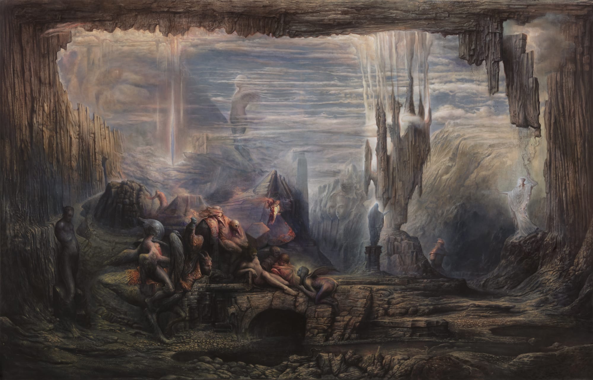 Agostino Arrivabene Il Miracolo di Andrea II 2023/2024 Oil on linen 160 × 250 cm