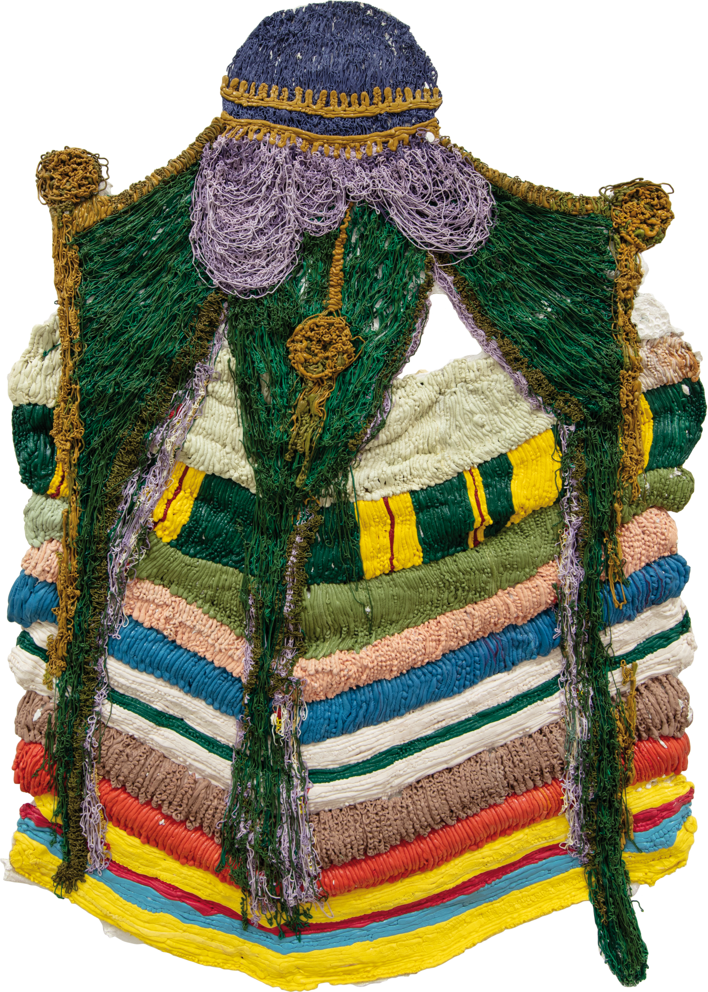 Troy Makaza, Untitled 2022, Silicone infused with paint, 162 × 112 cm