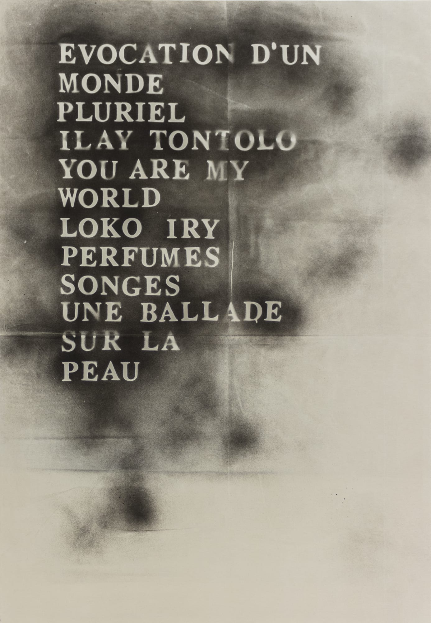 Joël Andrianomearisoa Black Poems 2021 Paint on textile 130 × 90 cm