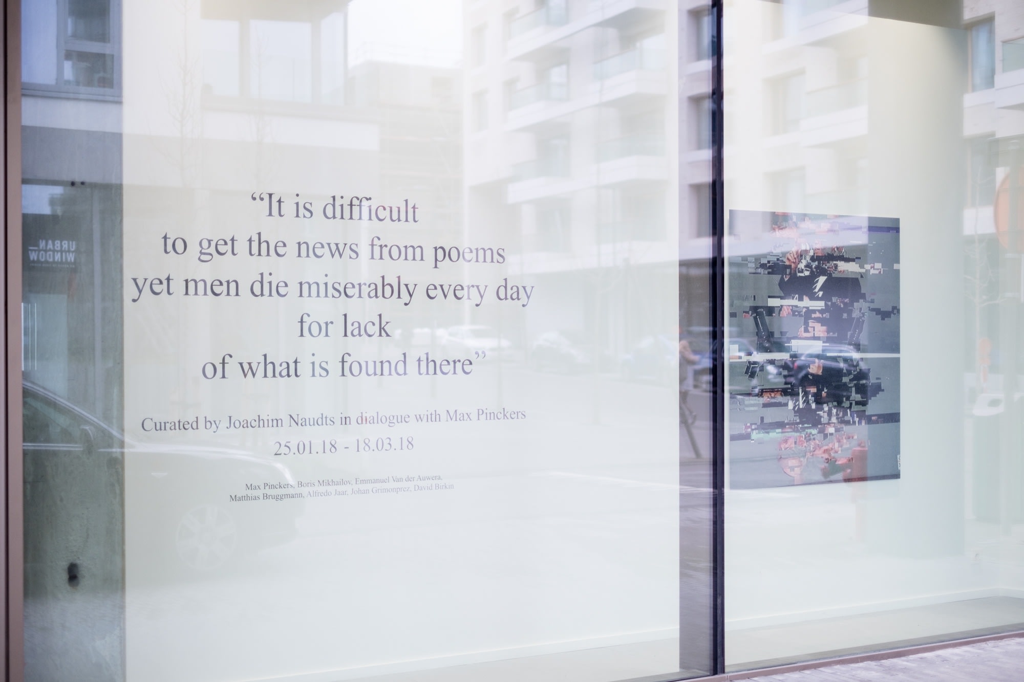 It is difficult/to get the news from poems/yet men die miserably every day/for lack/of what is ...