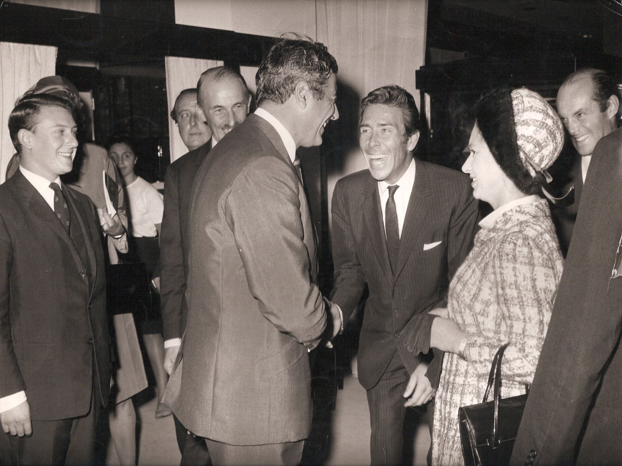 Brussels, early 1960s - Andrew Grima greeting Lord Snowdon in the presence of HRH Princess Margaret.