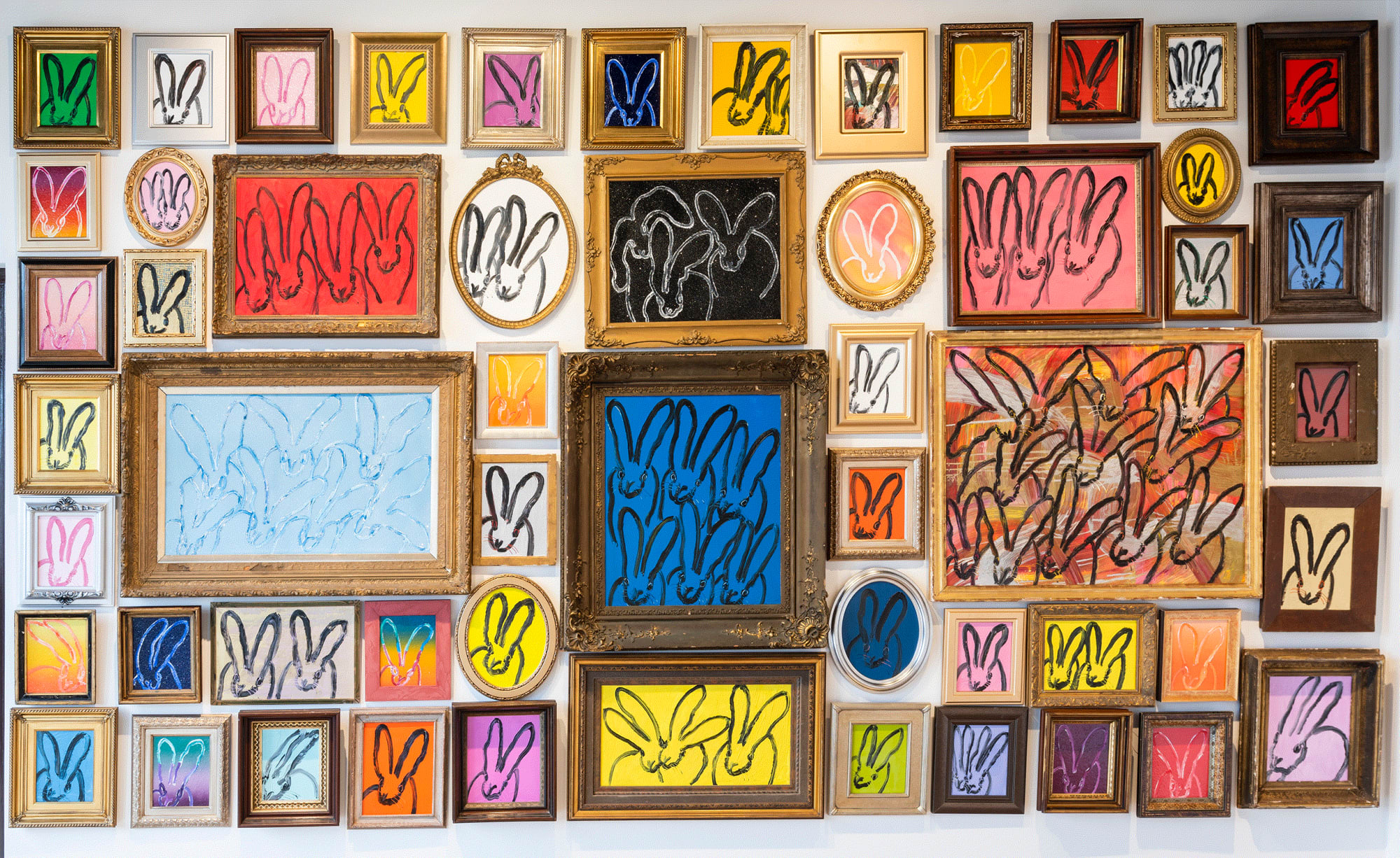 Hunt Slonem: The Bunny Wall: The 2024 Venice Biennale | European Cultural Center | Palazzo Bembo