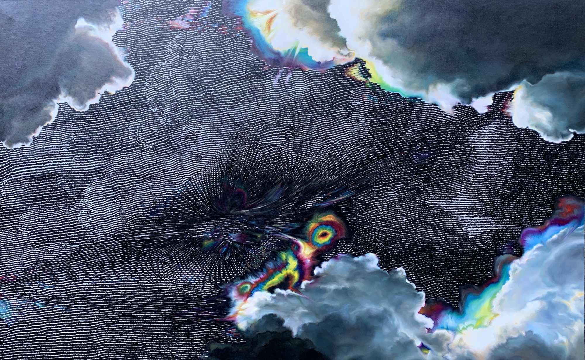 Afterimage 4, 2019 Arten Volokitin Oil and acrylic on canvas 150x240 cm