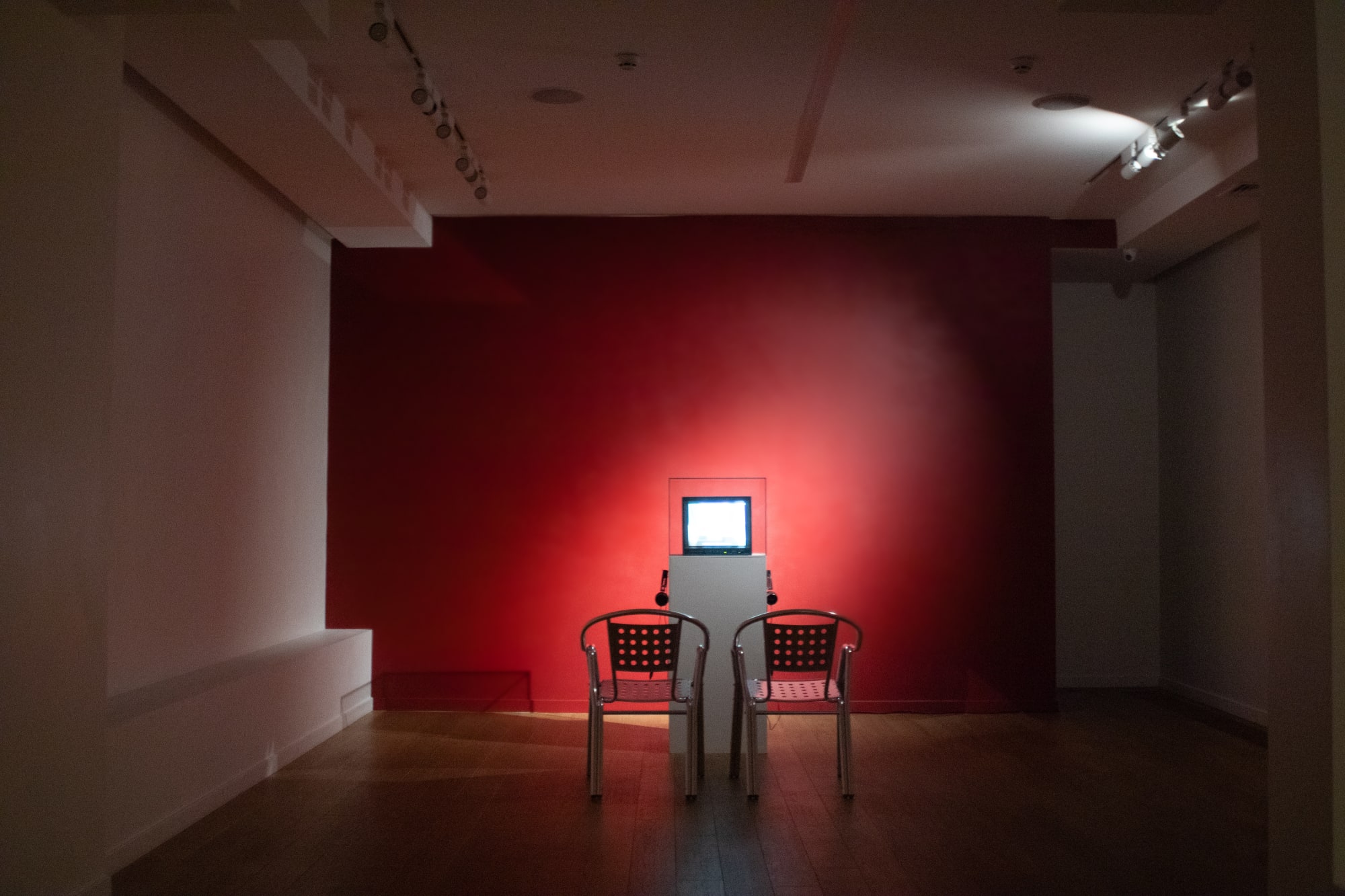 Photos from the exhibition of Yarema Malashchuk and Roman Khimei "It already happened", 2023. Courtesy of Voloshyn Gallery.