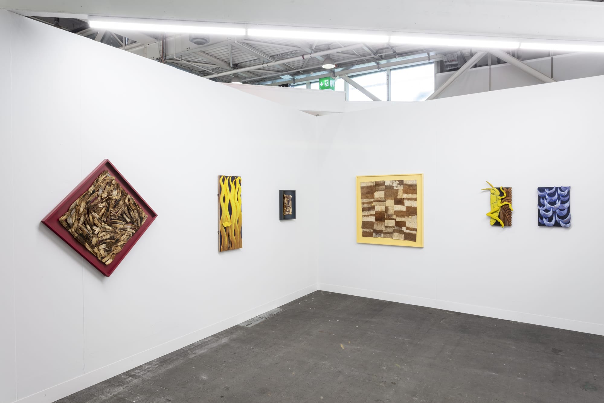 Installation view, LISTE - Art Fair Basel 2021, Duo show by Paul Beumer and Alejandra Venegas