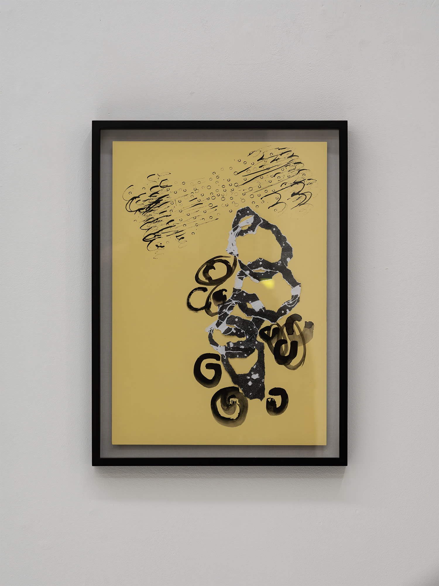 Delines, Murmur/ation, 2025 Xerox cut-out collage on cardboard, aqua retarder (selection of 7 from a set of 27)