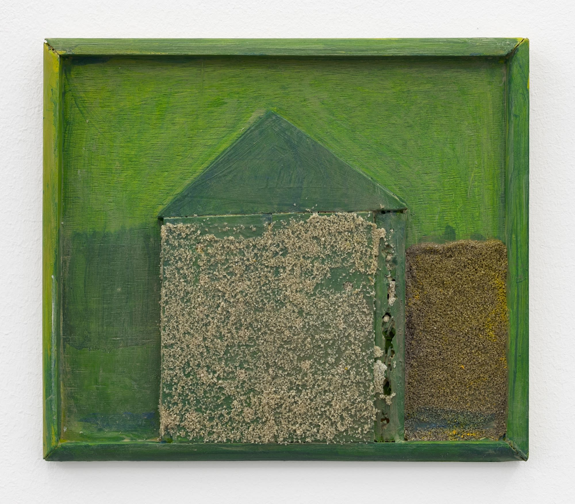 Neil Bickerton House, 2025 Acrylic and marble dust on wood 17.5 x 20 cm 6 7/8 x 7 7/8 in