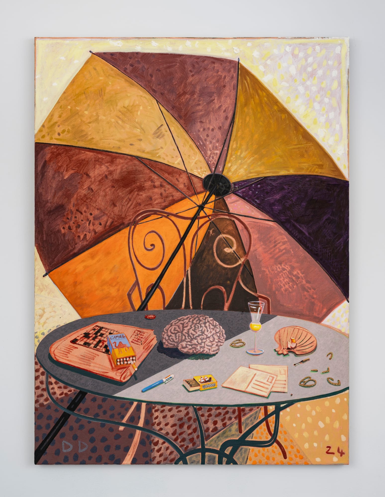 DICKON DRURY Brain on Holiday , 2025 Oil on flax 150 x 110 cm 59 x 43 1/4 in