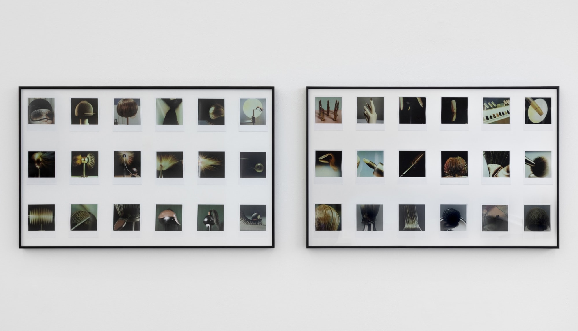 CRAIG MULHOLLAND Cuts Chart, 2025 Polaroids framed (diptych) Edition 1 of 6 47.5 x 74.5 x 2.5cm