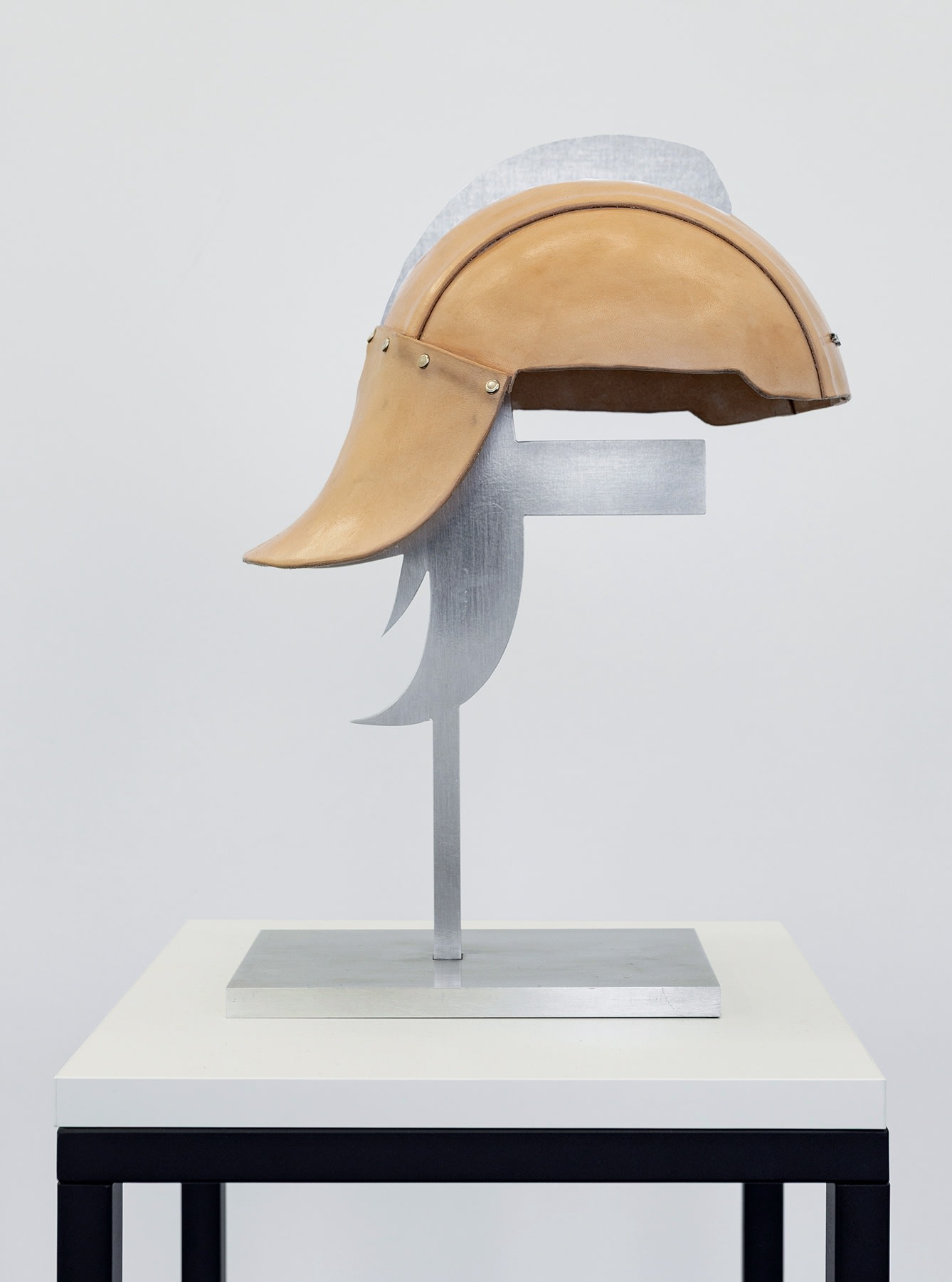 CRAIG MULHOLLAND F Creeps, 2025 Leather, aluminium 37 x 27 x 19cm