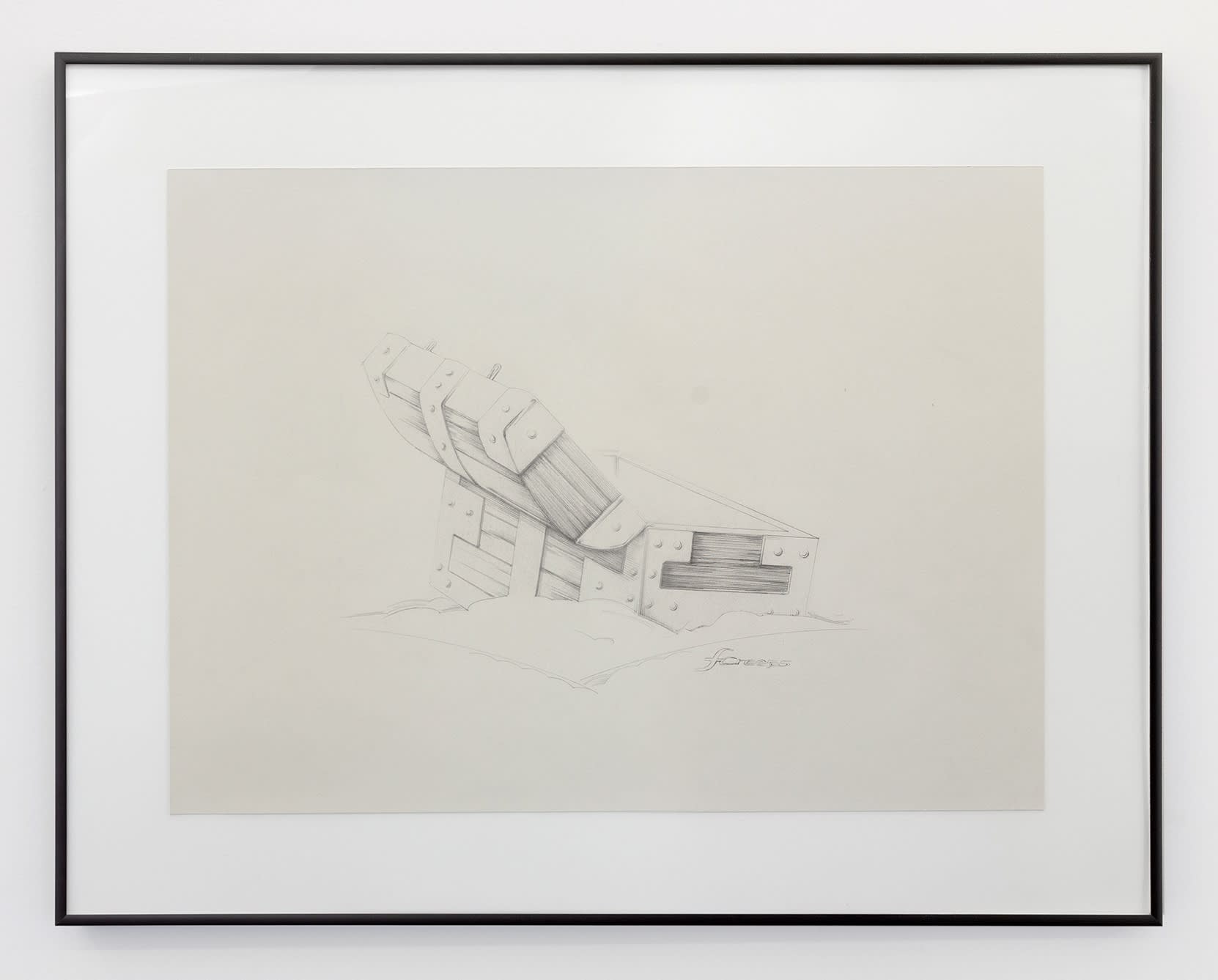 CRAIG MULHOLLAND Specimen of No Value, 2025 Graphite on paper, framed 51 x 65 x 2.5cm