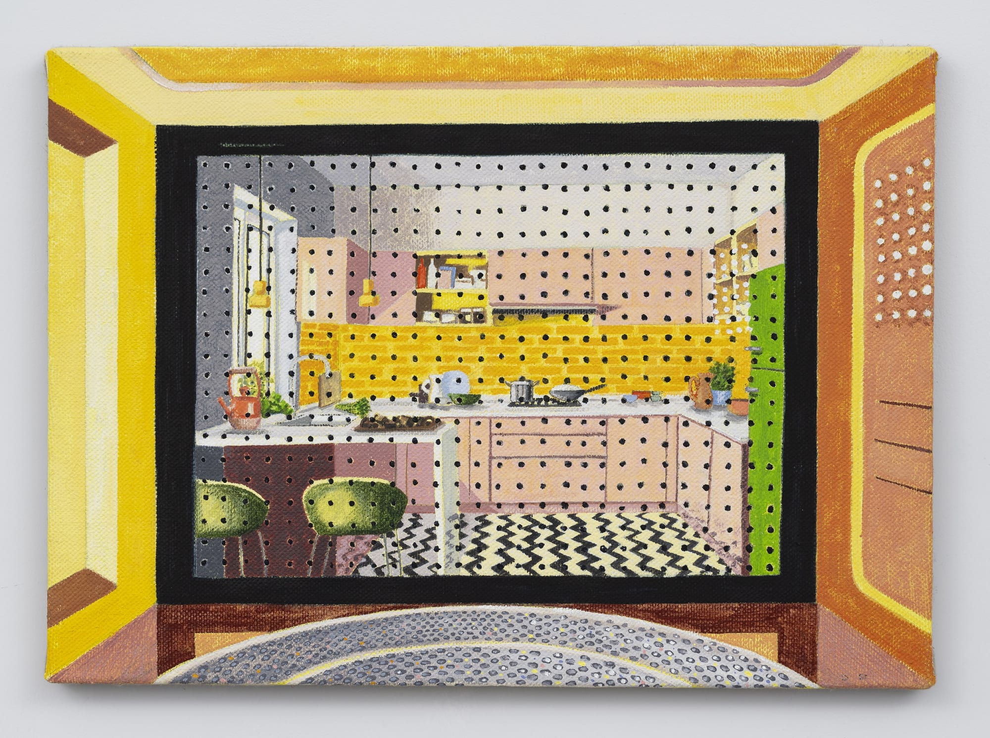 DICKON DRURY POV: You are Potato, 2025 Acrylic and oil on flax 30.5 x 42 cm 12 x 16 1/2 in