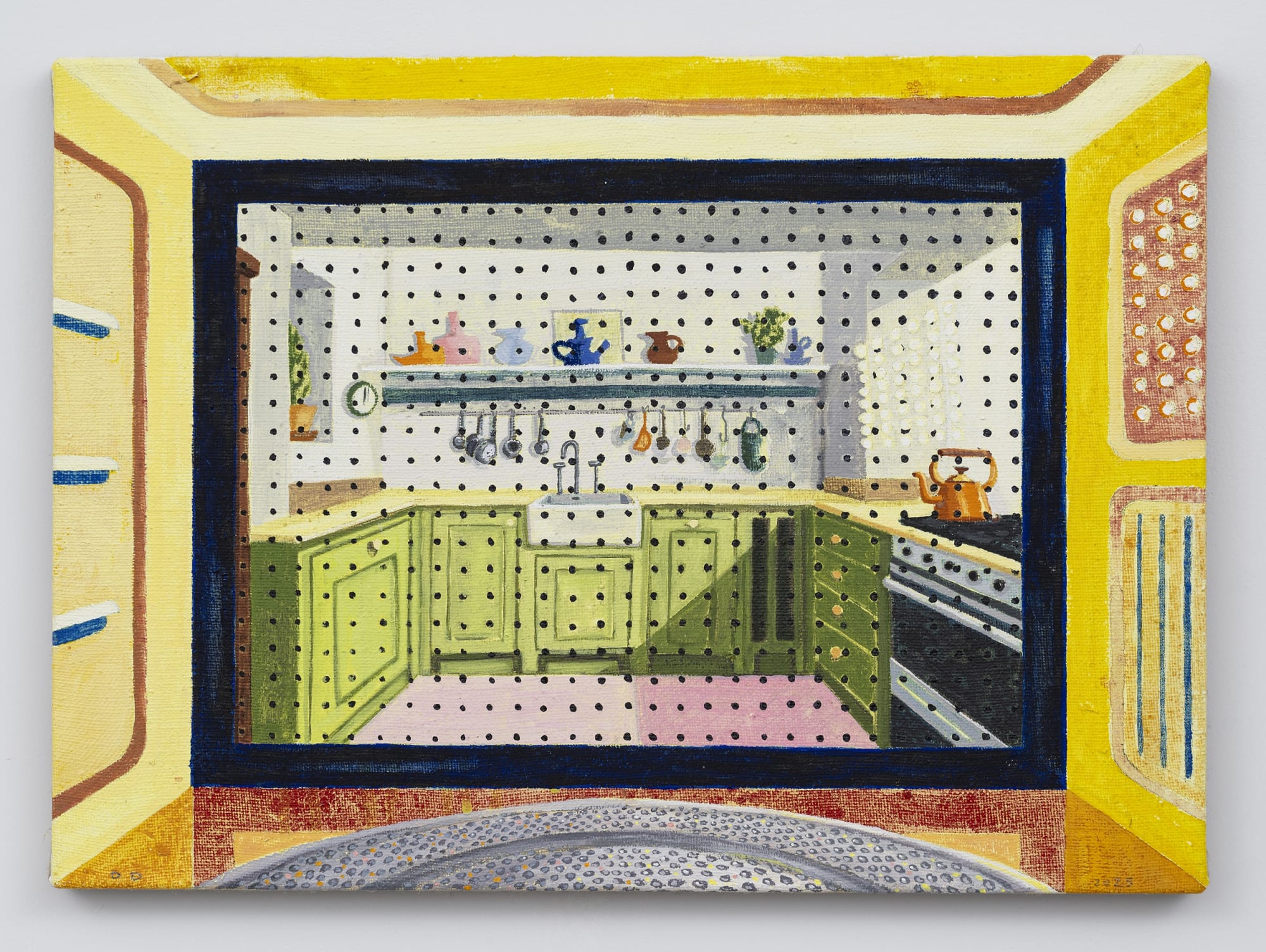 DICKON DRURY POV: You are Peas, 2025 Acrylic and oil on flax 31 x 42 cm 12 1/4 x 16 1/2 in