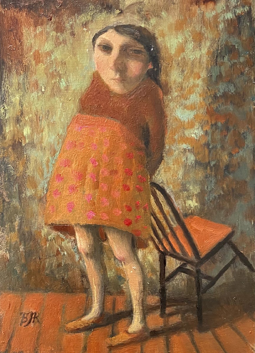 Bobbie Russon, Girl Leaning on Chair