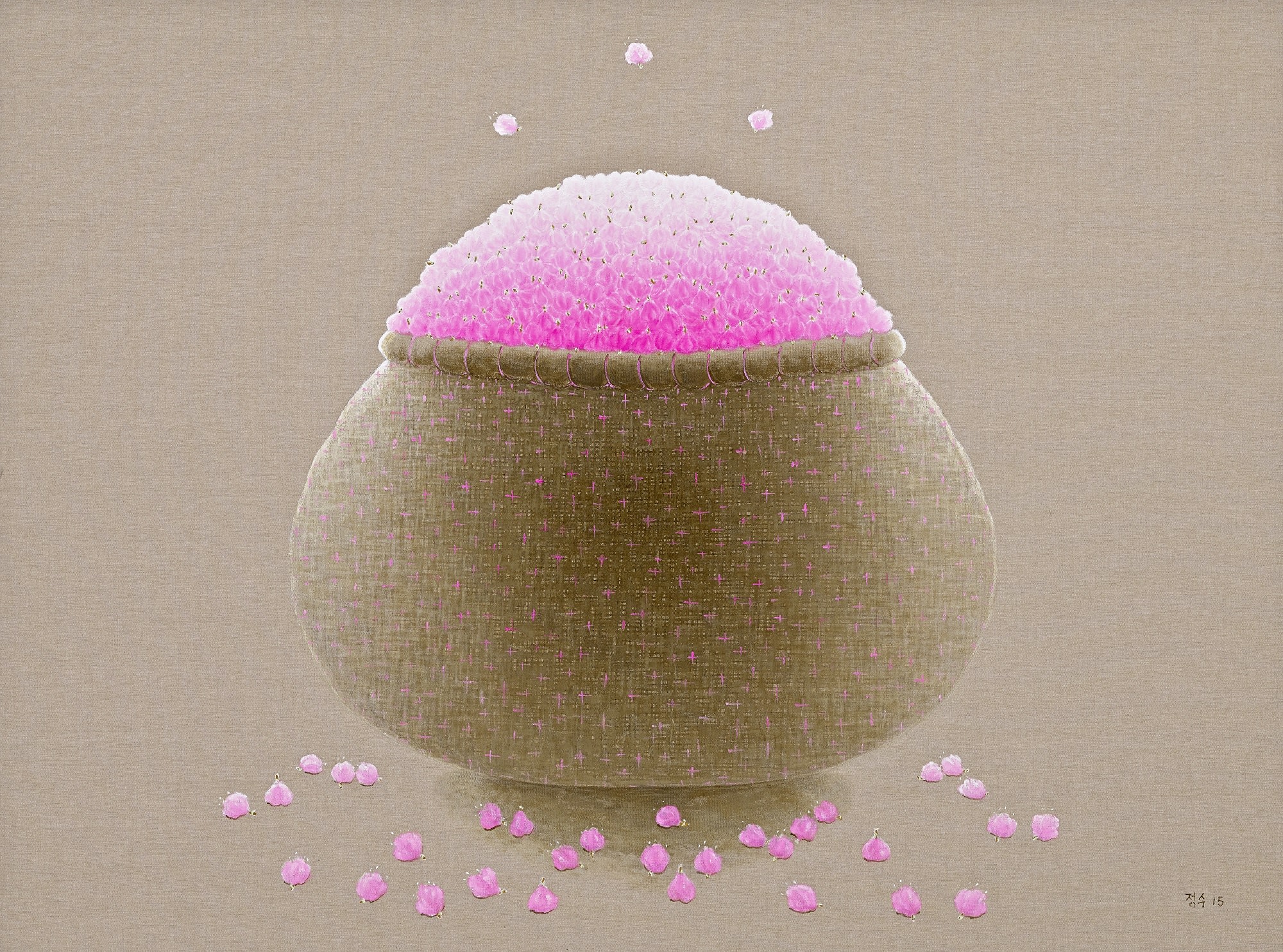 JUNGSOO KIM Azalea-Blessing, 2015 Oil on linen 97 x 130.3 cm (h x w)