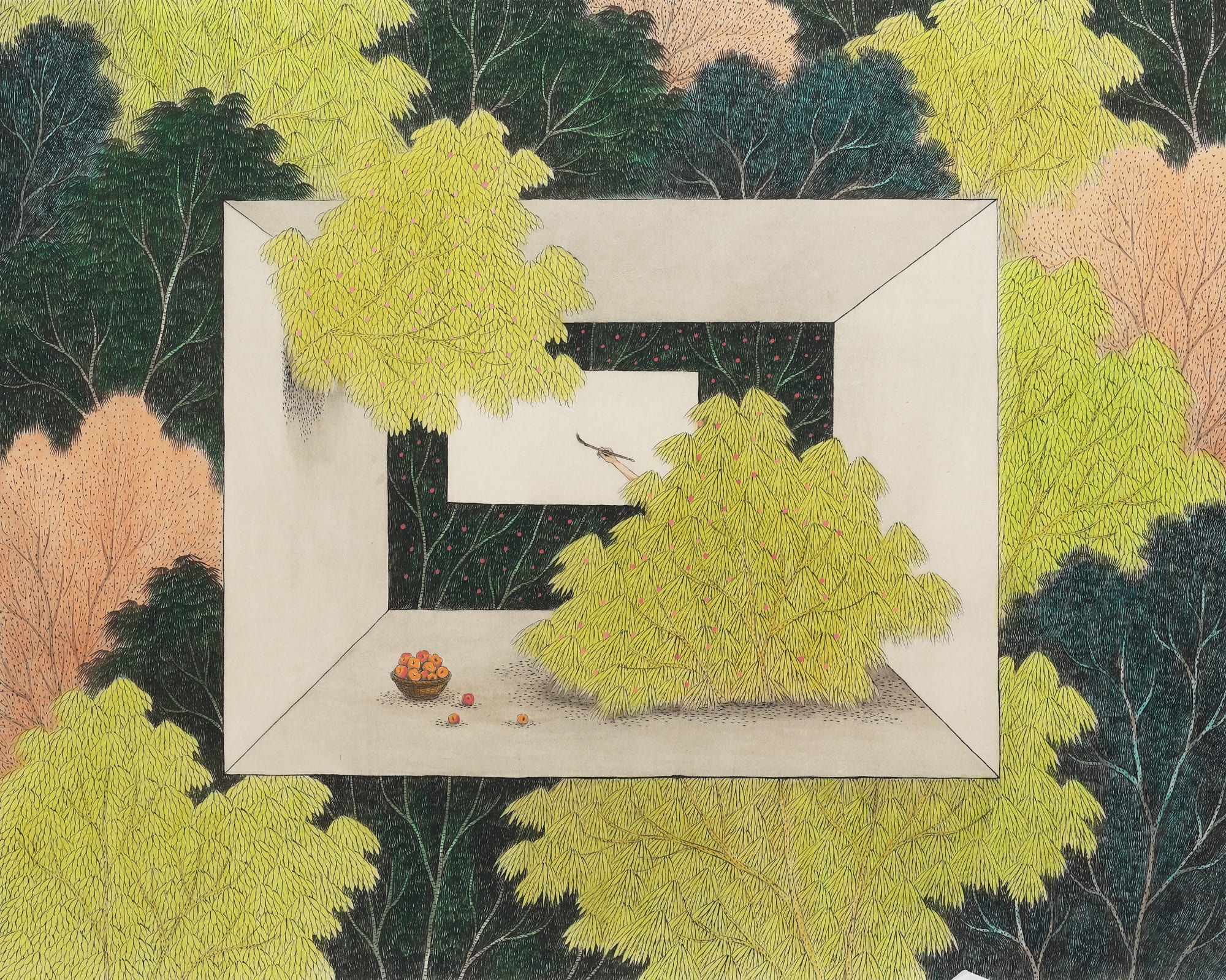 김민주 2021 그림그림 72x91cm 장지에 먹과 채색