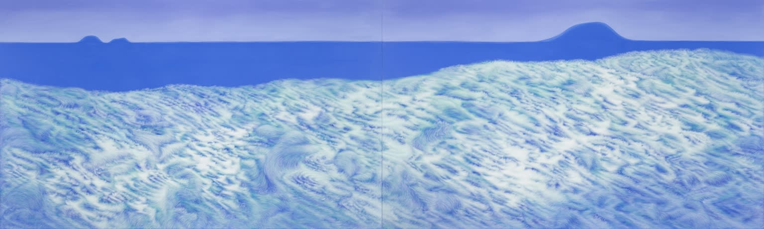 정유미 부드러운 호흡 Soft breathing 2021 Acrylic on canvas 150×500cm