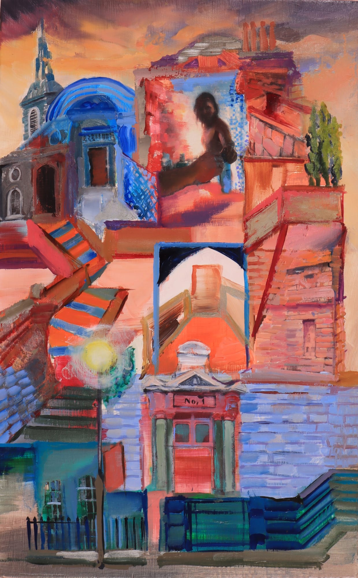 Persian Tower 2023 61x68cm Oil on board