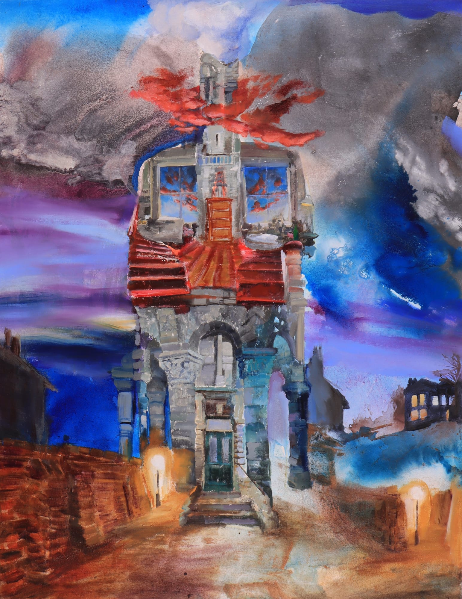 Tower2 2023 88.5x68.3cm Oil on board