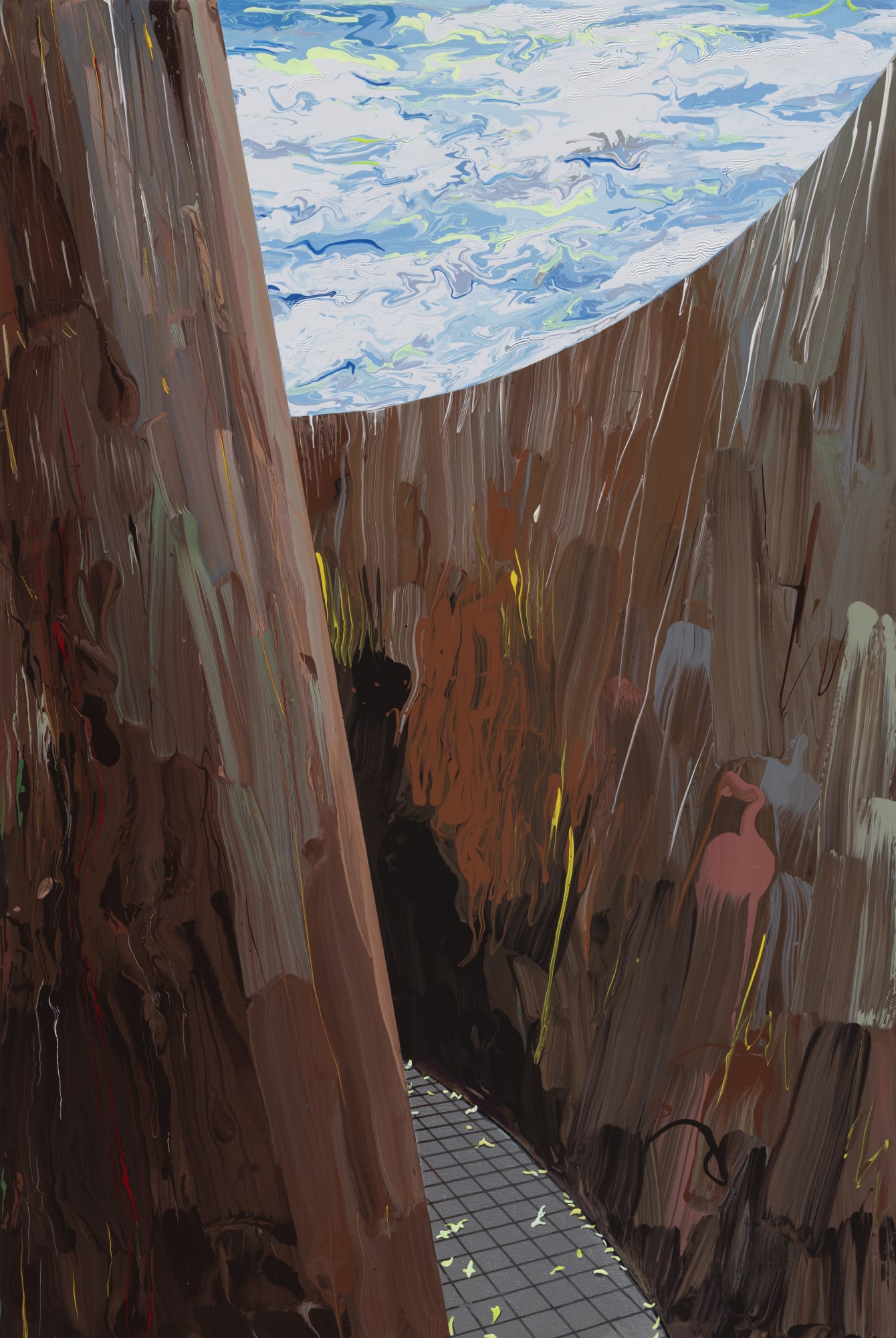 sculpture in glenstone 2 2024 Enamel and acrylic on canvas 91.4x61cm