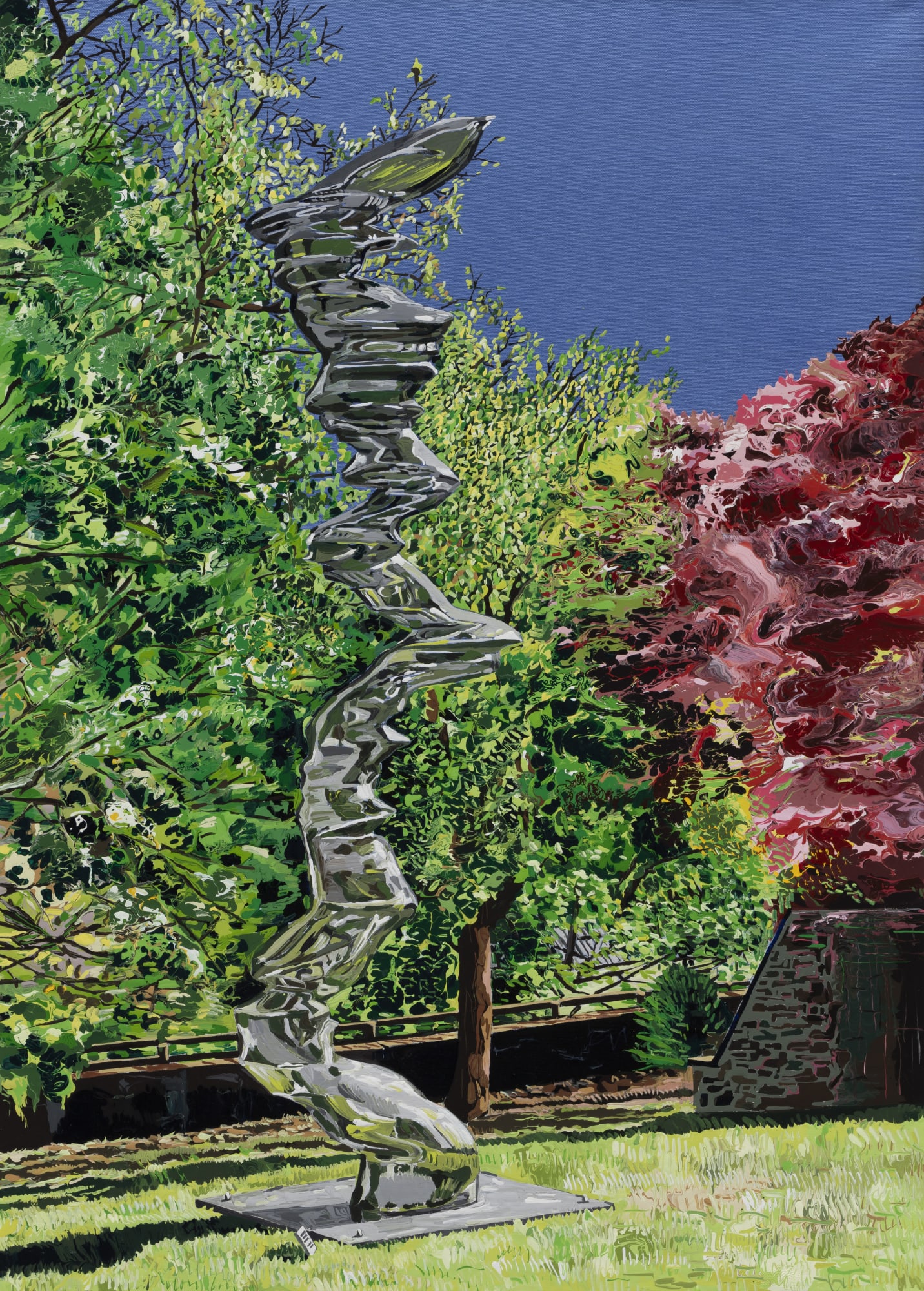 sculpture on canvas 2 2024 Enamel and acrylic on canvas 90.9x65.1 cm