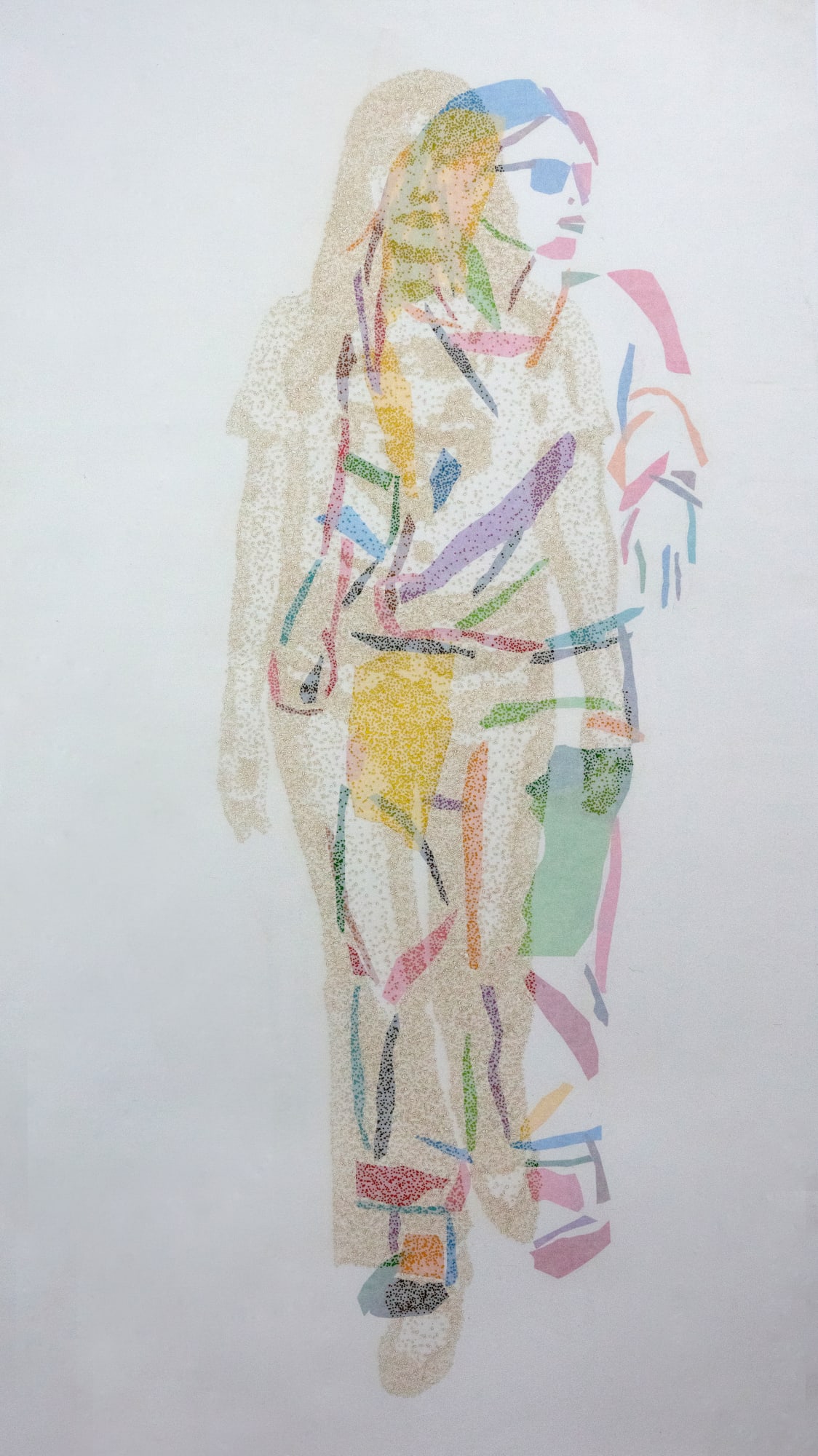 여행자 2 2025 125 x 180cm Incense, Mixed media on hanji paper