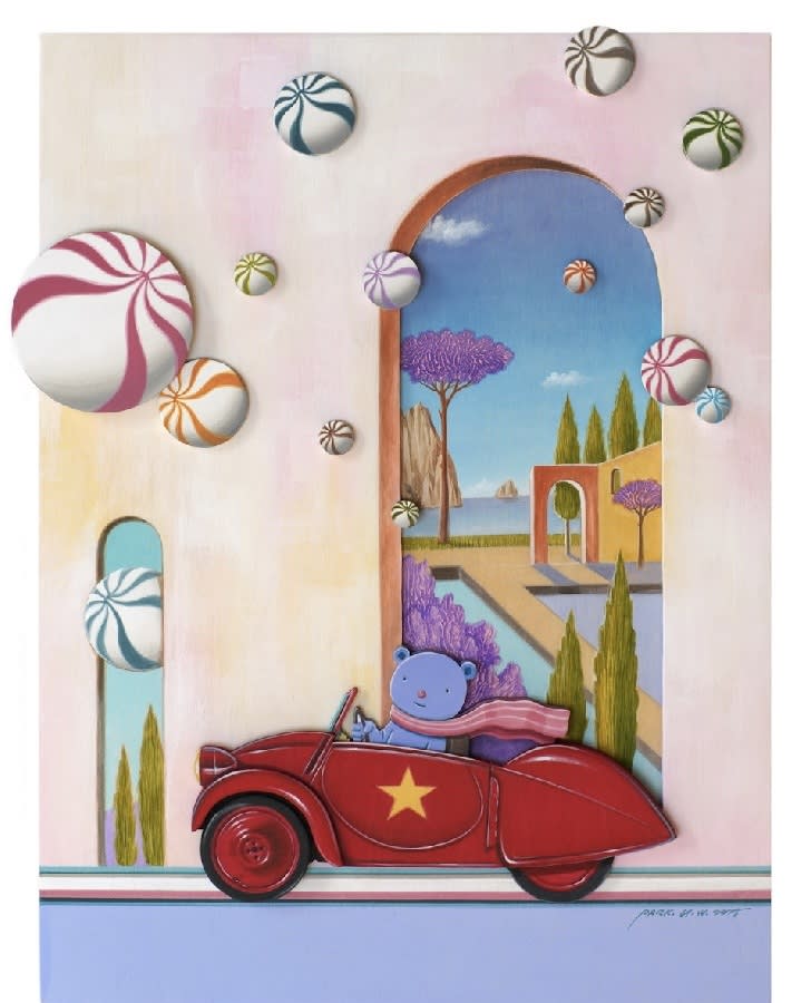 박현웅 Hyunwoong Park 푸른 5월 내게 오면 2025 Acrylic on wood 30x40 cm