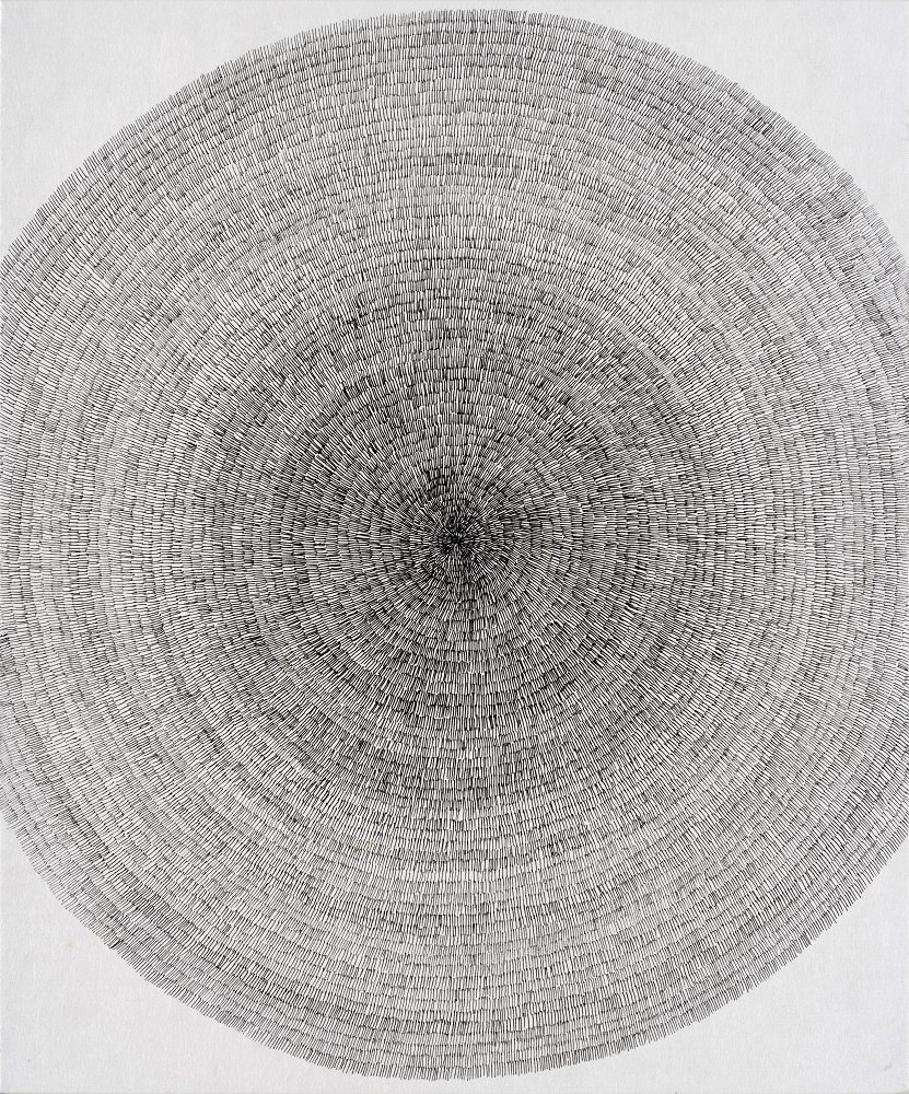 모혜준 Mo Hye Jun 2021117 2021 45.5x38cm 한지에 펜