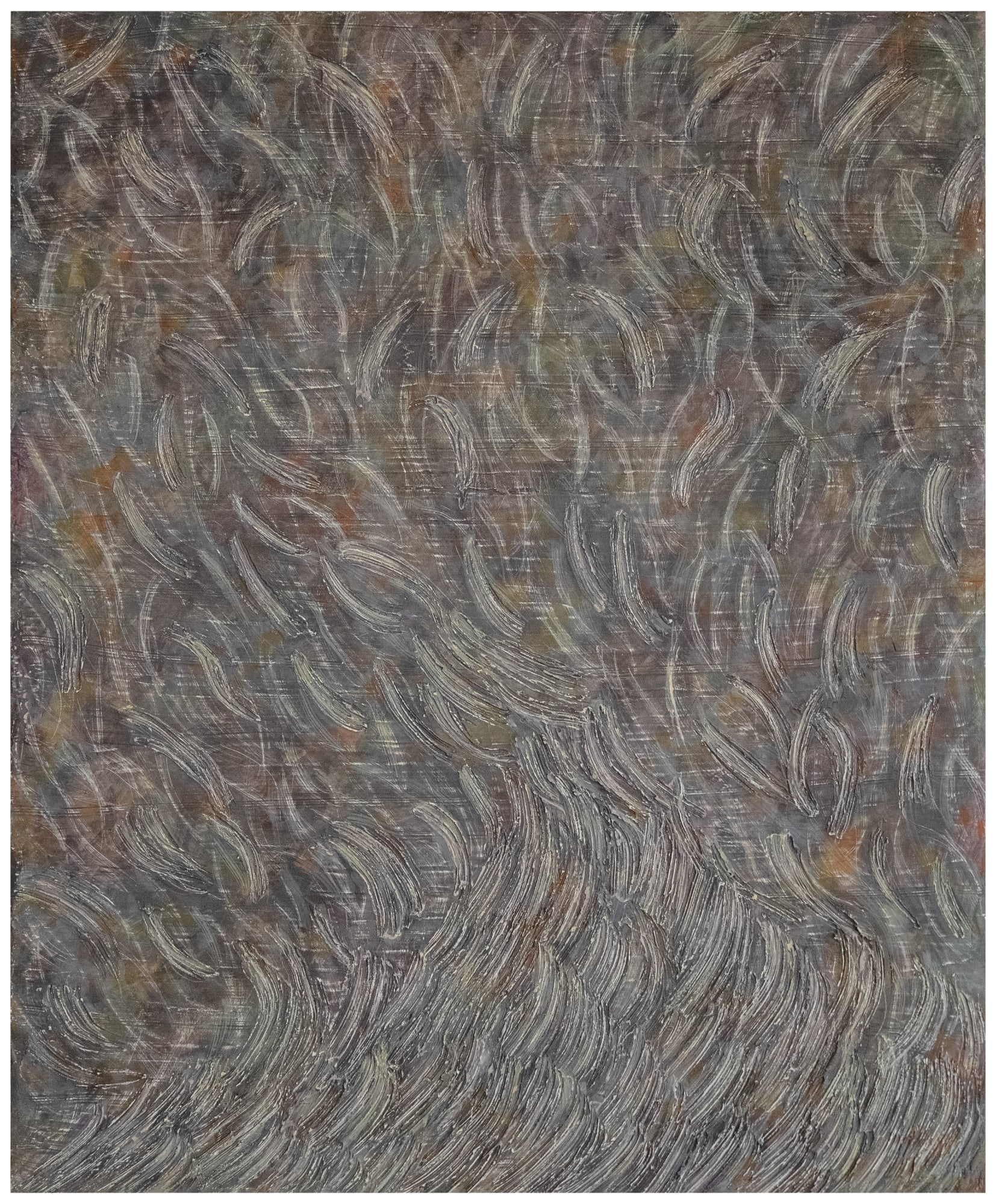 우병윤 Woo Byoung Yun 중첩重疊Superposition 2024 65.1x53cm Plaster & gouache on wood panel