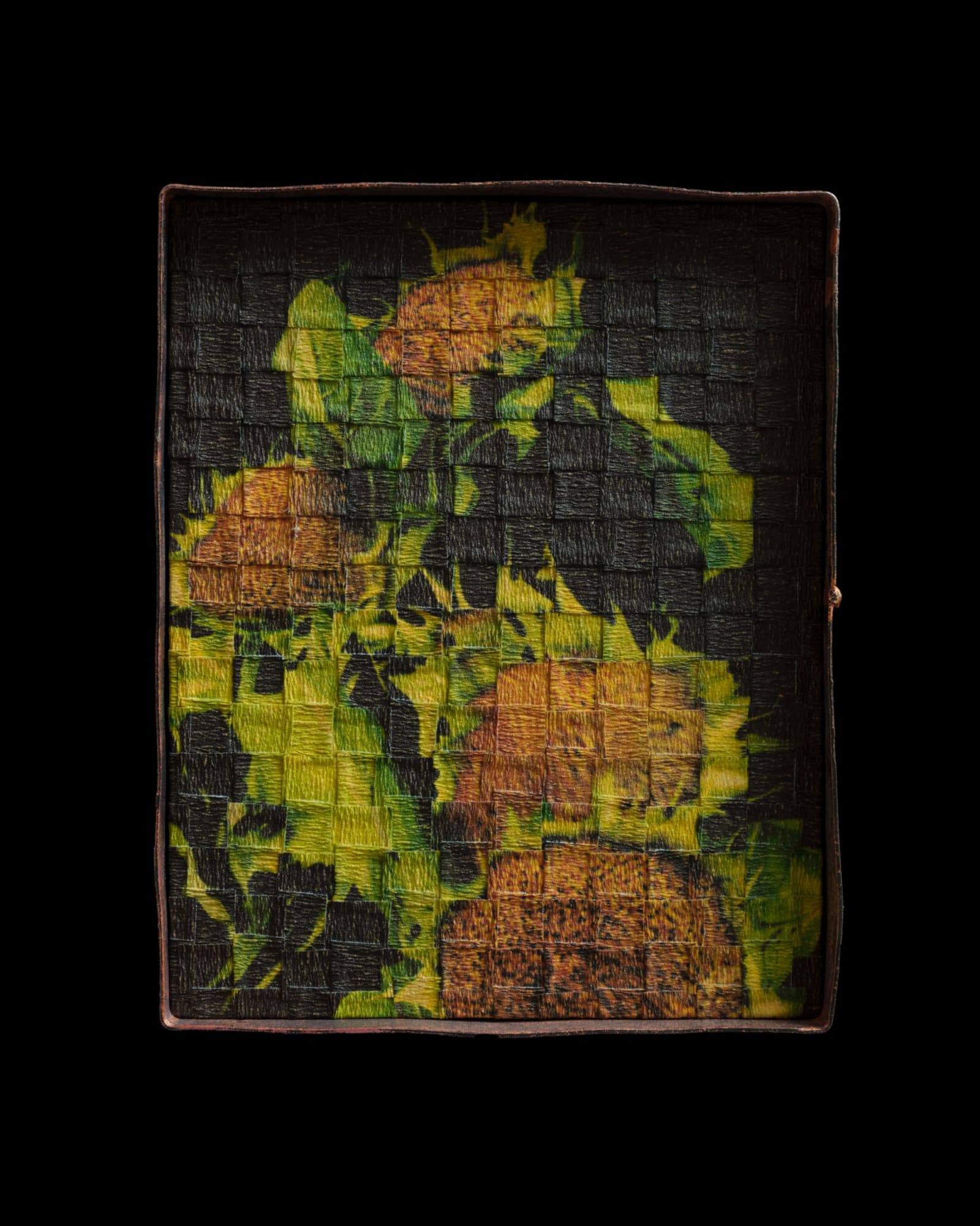 Eugene Shishkin, Sunflowers #2 Copper frame, 12 x 15 cm