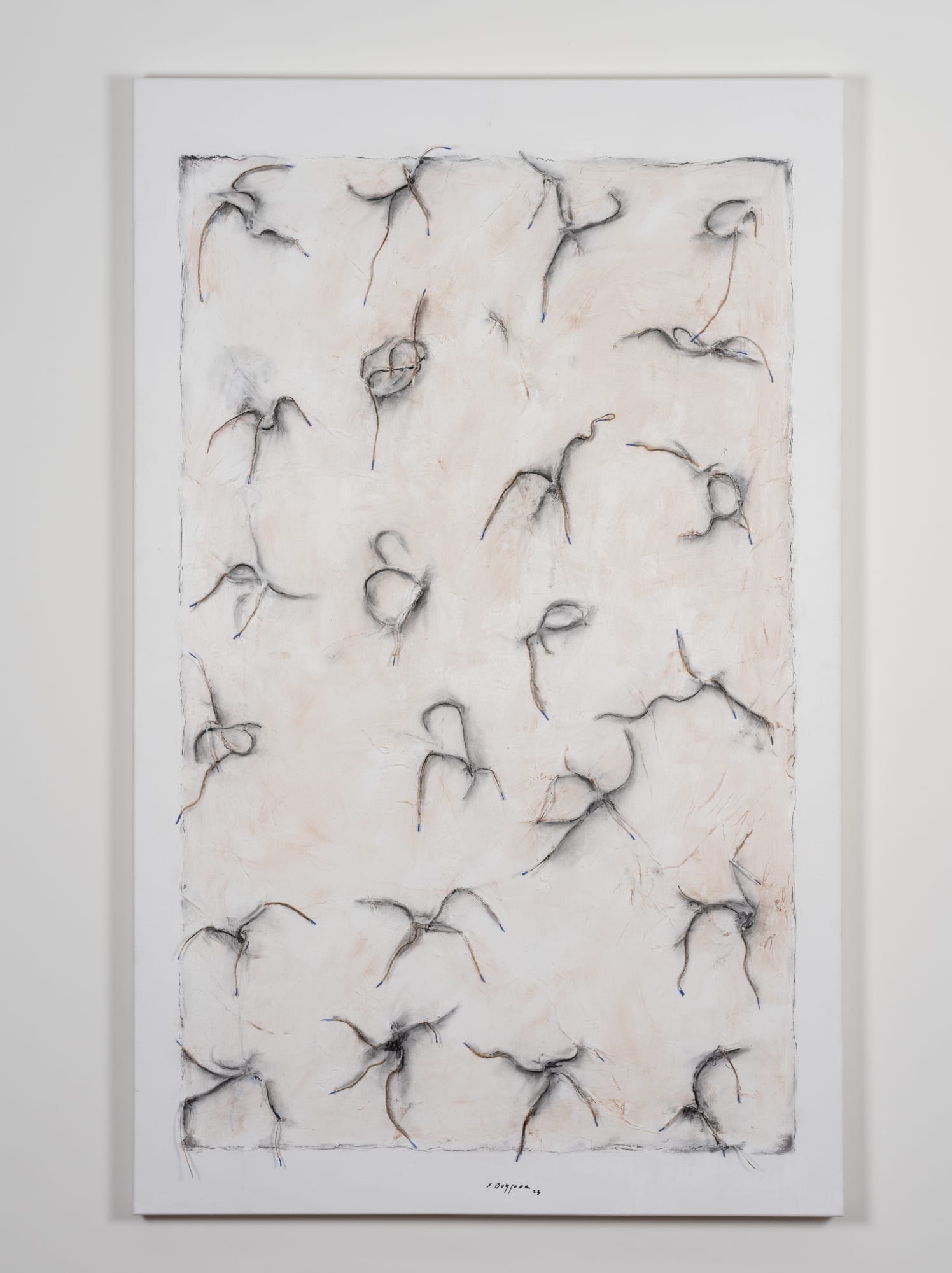 François Bonjour, Germogli, 2022/23 Mixed media on canvas, 100 x 160 cm