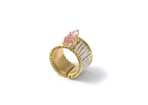 Philip Sajet, Rose, Pearls Ring