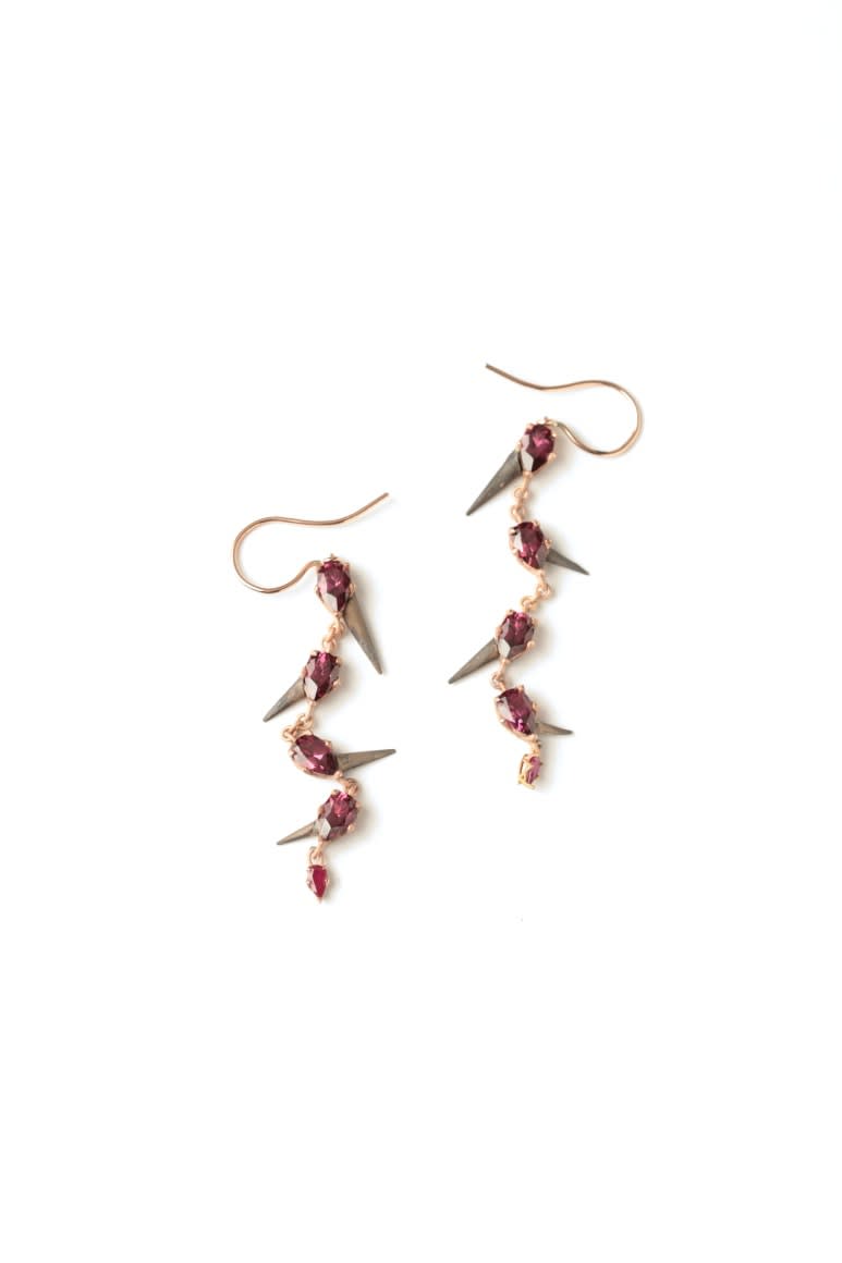 Aaron Decker, Thorny Rose Earrings, 2023