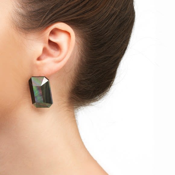 Melanie Georgacopoulos, MOP Emerald Earrings