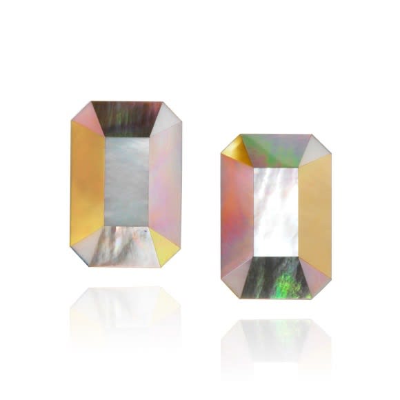 Melanie Georgacopoulos, MOP Emerald Earrings