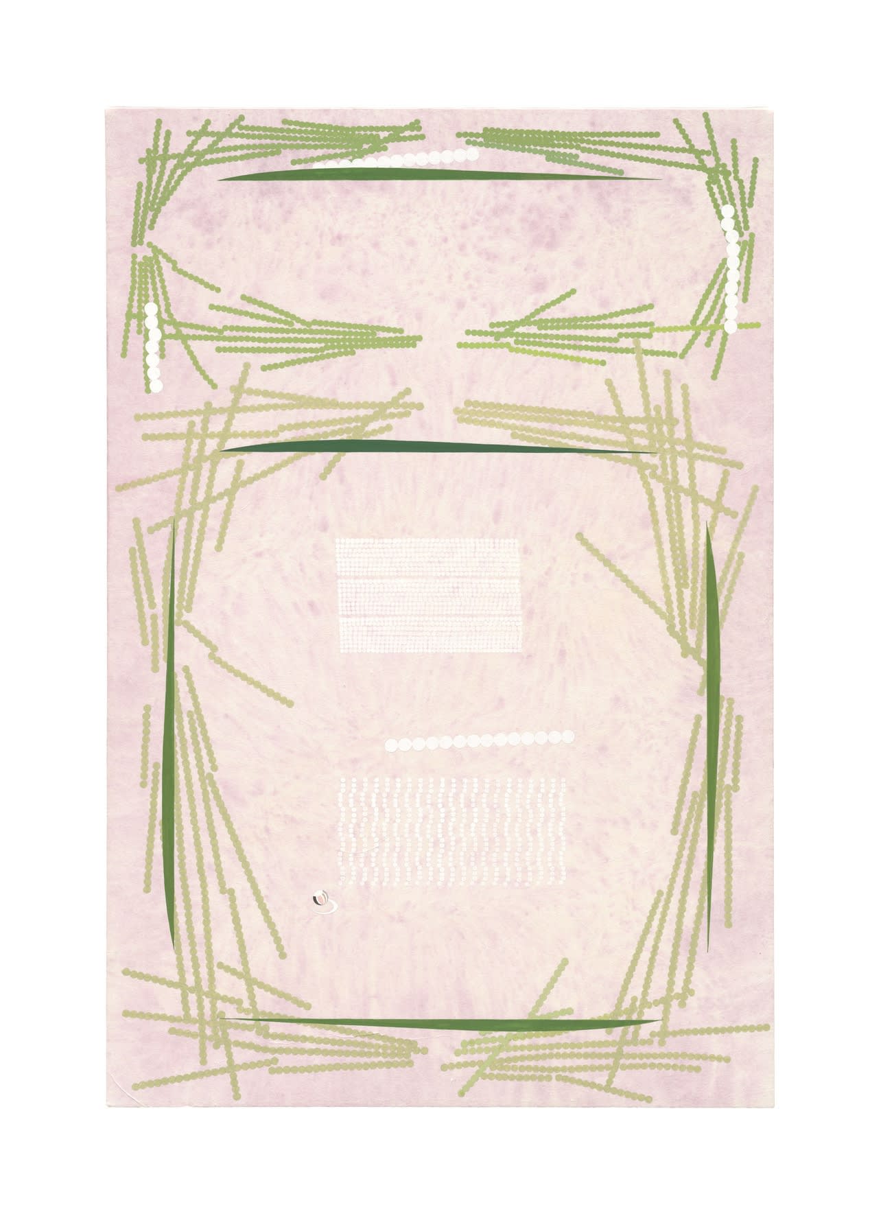 Lili Lee｜Like a field in bloom｜2025｜Mixed Media on Korean Rice Paper (Hanji) 複合媒材於韓紙｜90 x 60 cm