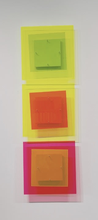 SANFORD BOND Color Study 1, 2, and 3 Acrylic and Wood 24 x 24 inches